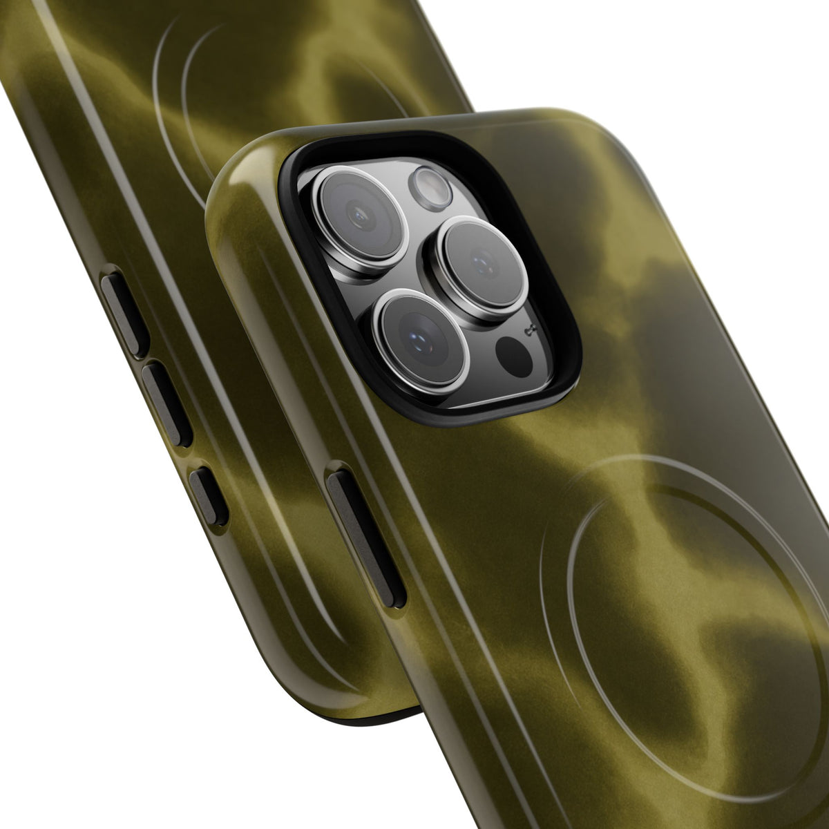 Olive Smoke Magnetic Phone Case — Tough Protective MagSafe-Compatible Cover