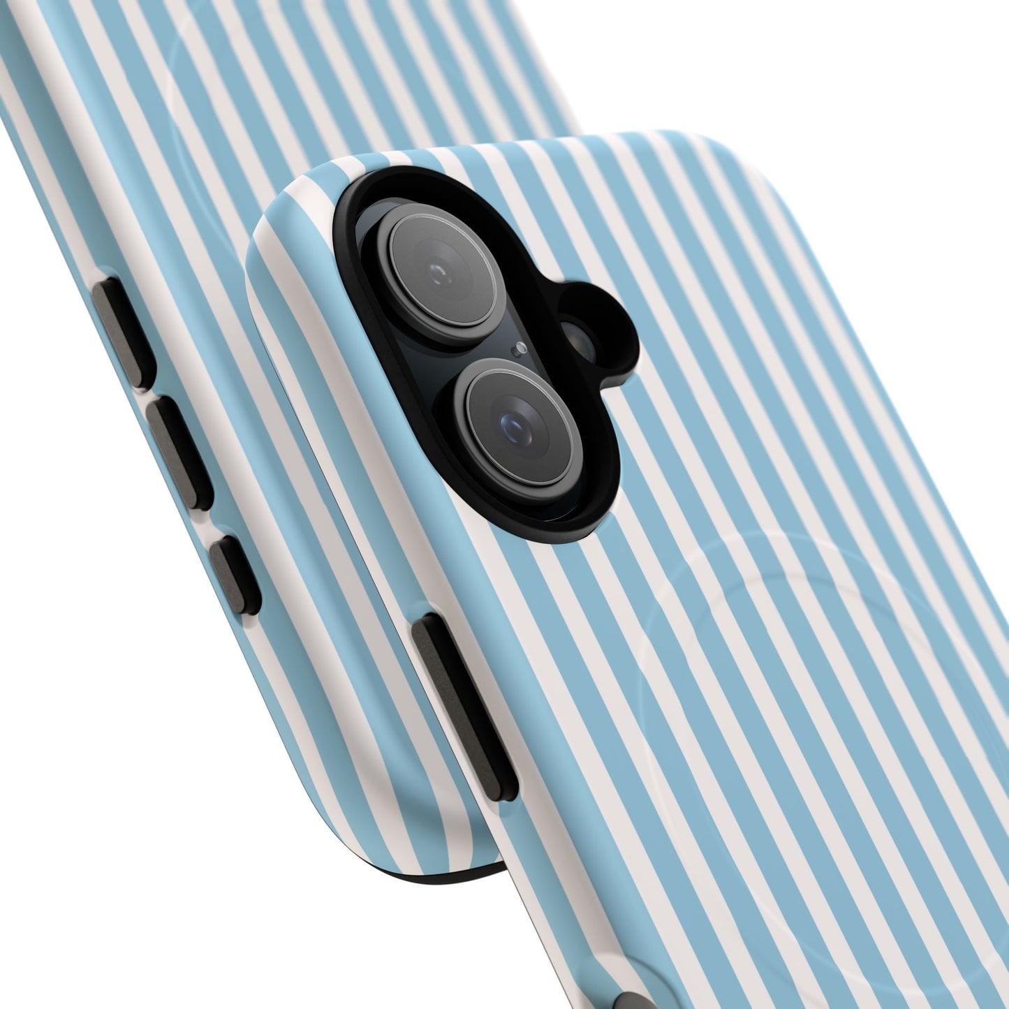 MagSafe Phone Case — Blue Vertical Stripe Tough Magnetic Protective Cover