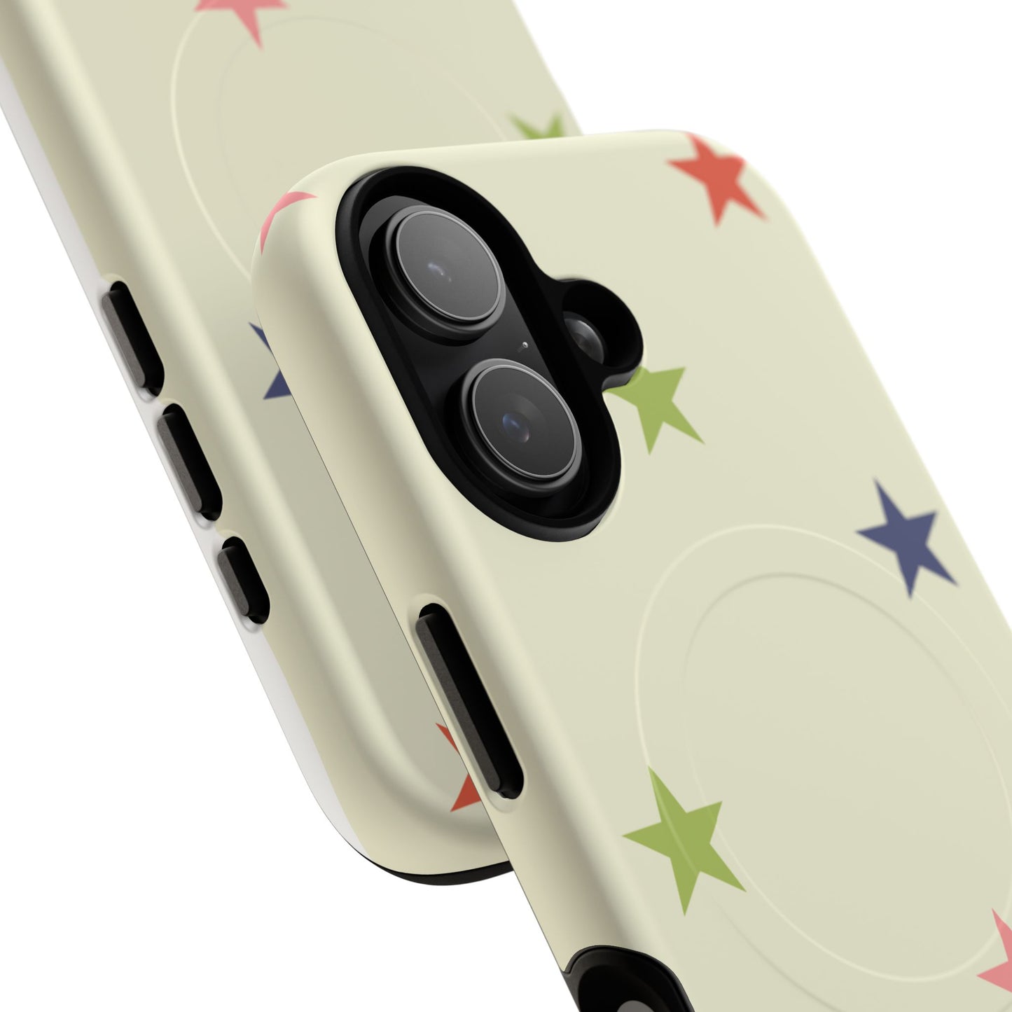 Magnetic Tough Phone Case — Colorful Star Pattern Protective iPhone Cover