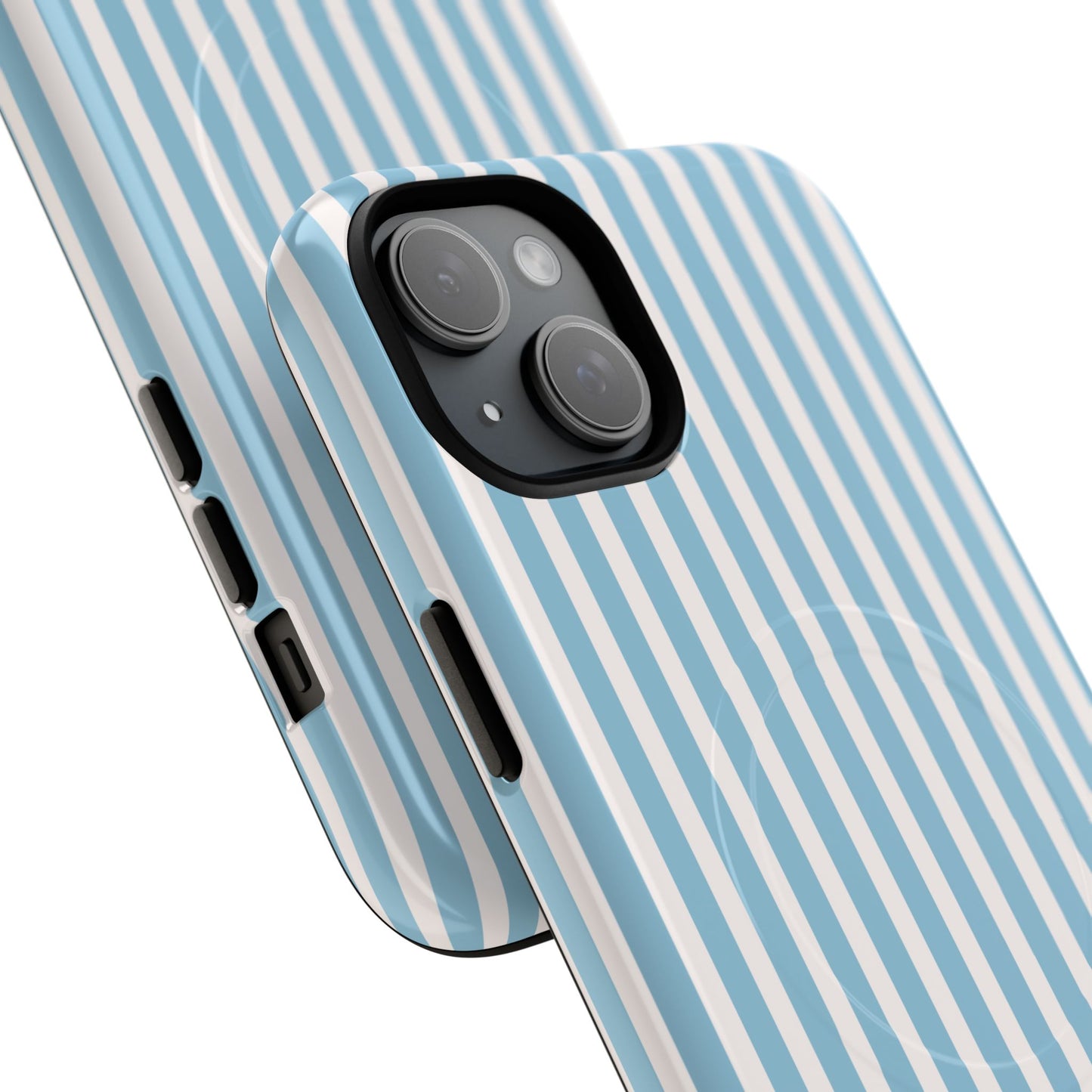 MagSafe Phone Case — Blue Vertical Stripe Tough Magnetic Protective Cover