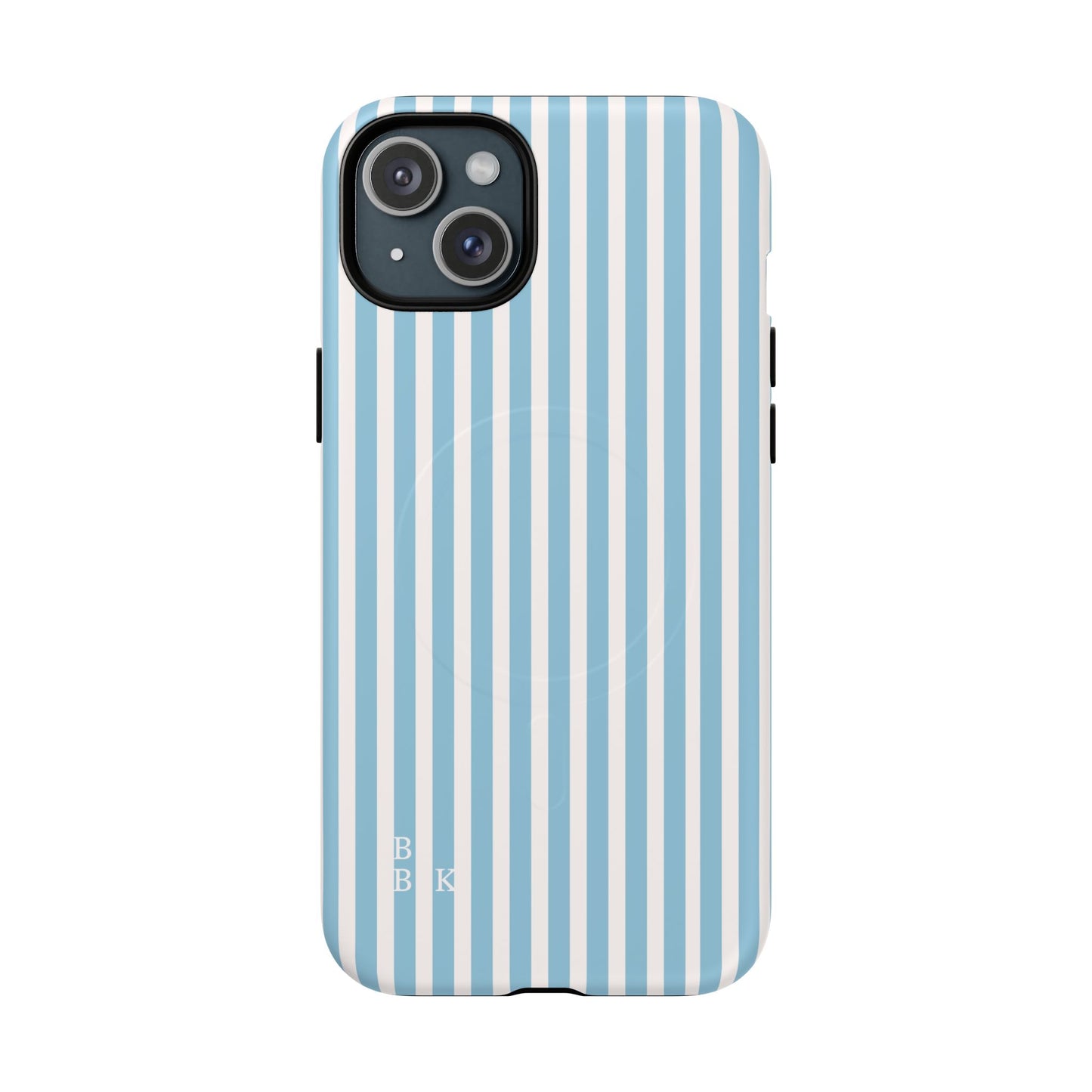 MagSafe Phone Case — Blue Vertical Stripe Tough Magnetic Protective Cover