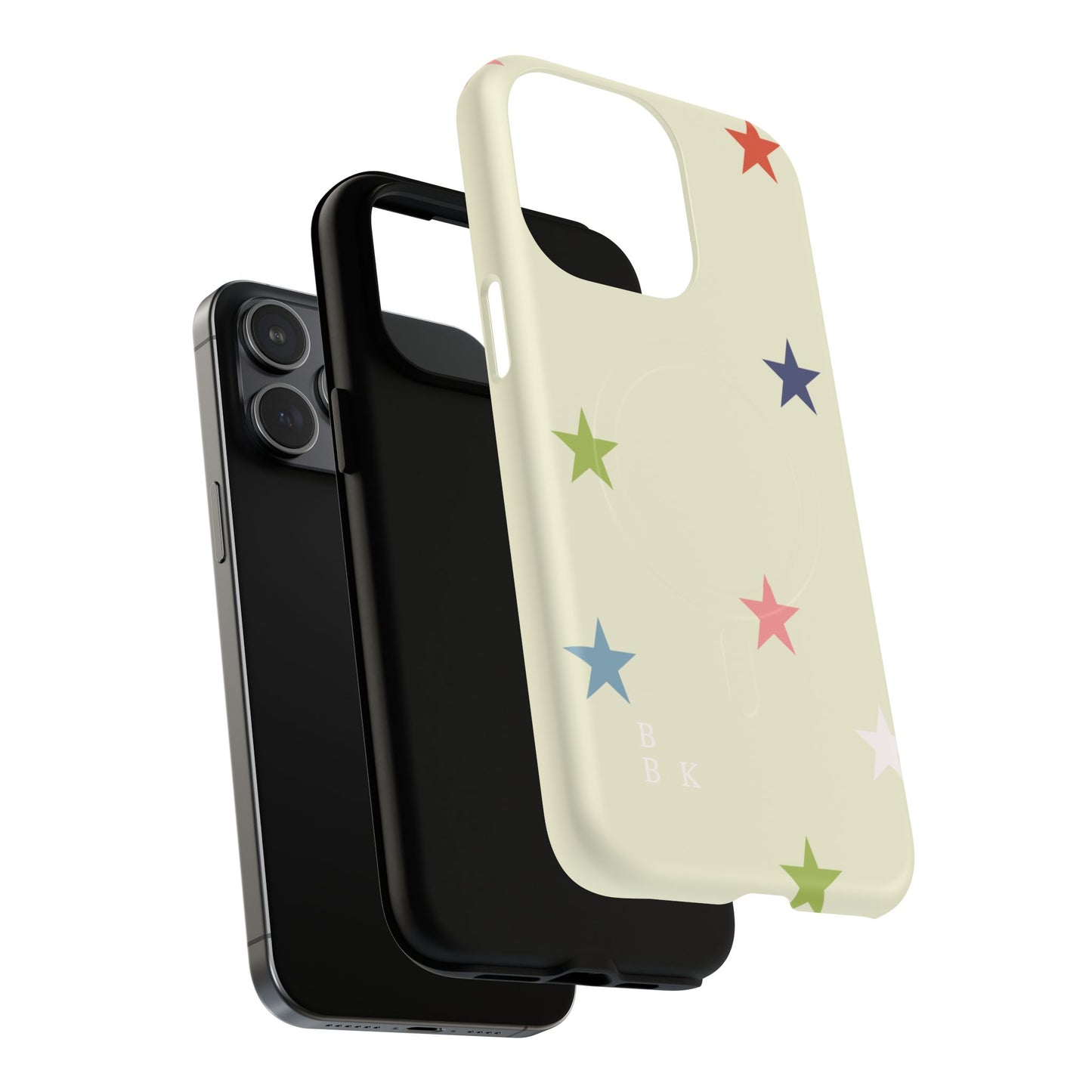 Magnetic Tough Phone Case — Colorful Star Pattern Protective iPhone Cover