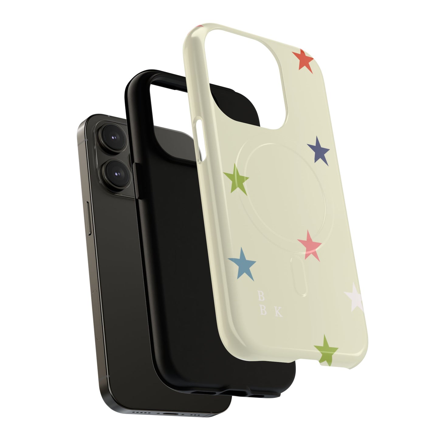 Magnetic Tough Phone Case — Colorful Star Pattern Protective iPhone Cover