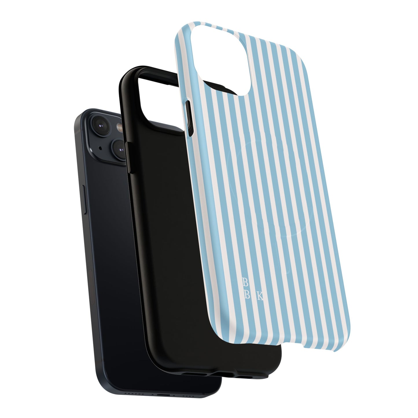 MagSafe Phone Case — Blue Vertical Stripe Tough Magnetic Protective Cover