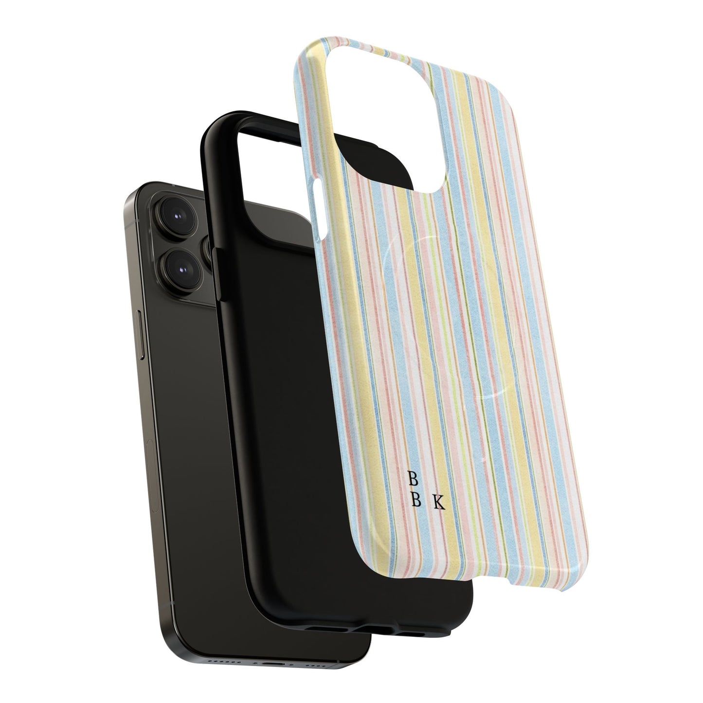 Striped Pastel Phone Case — Tough Magnetic Protection
