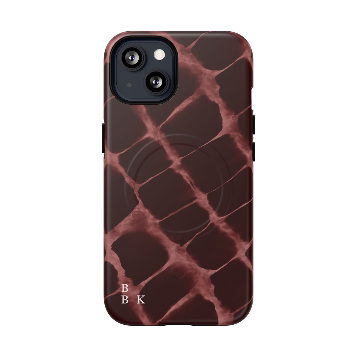 Magnetic Phone Case — Burgundy Marble Tough Protective Cover