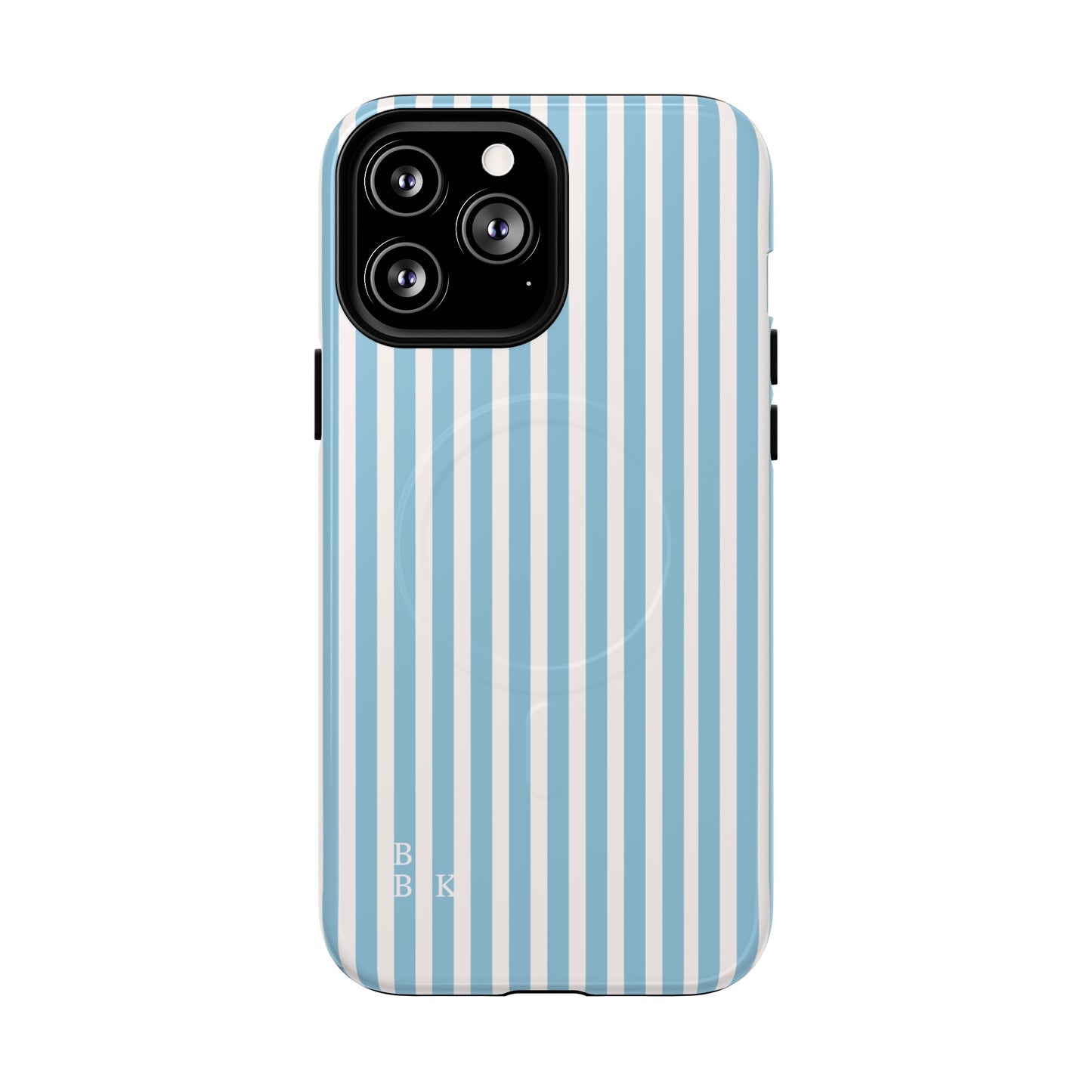 MagSafe Phone Case — Blue Vertical Stripe Tough Magnetic Protective Cover