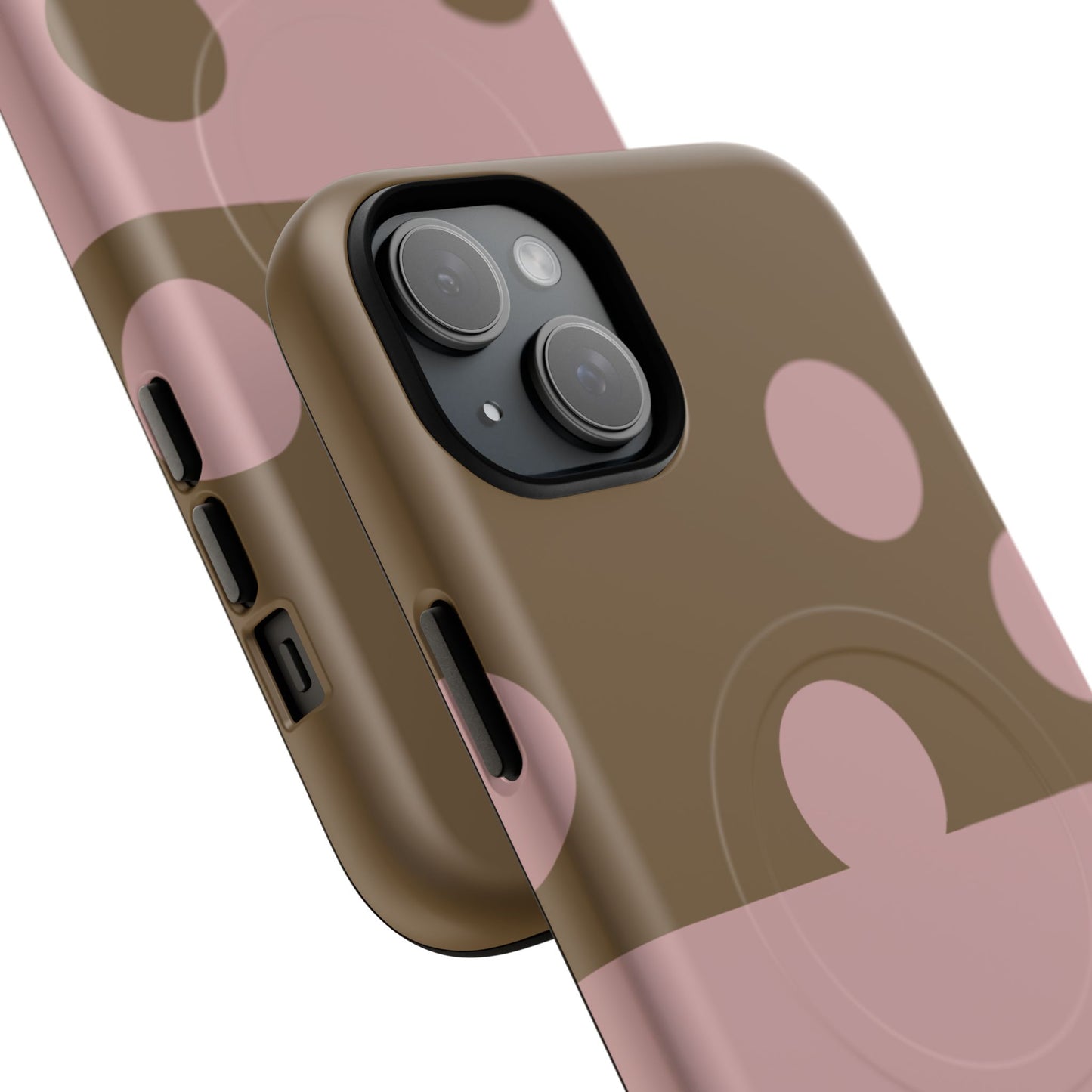 Pink + Yellow Polka Dot Magnetic Tough Case — Protective Magnetic Phone Case with 'BBK' Accent