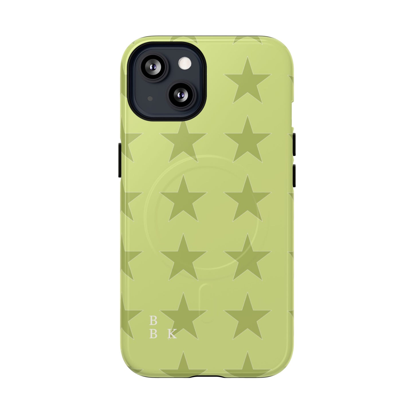 Olive Star Pattern Tough Magnetic Phone Case — Slim Protective iPhone Cover