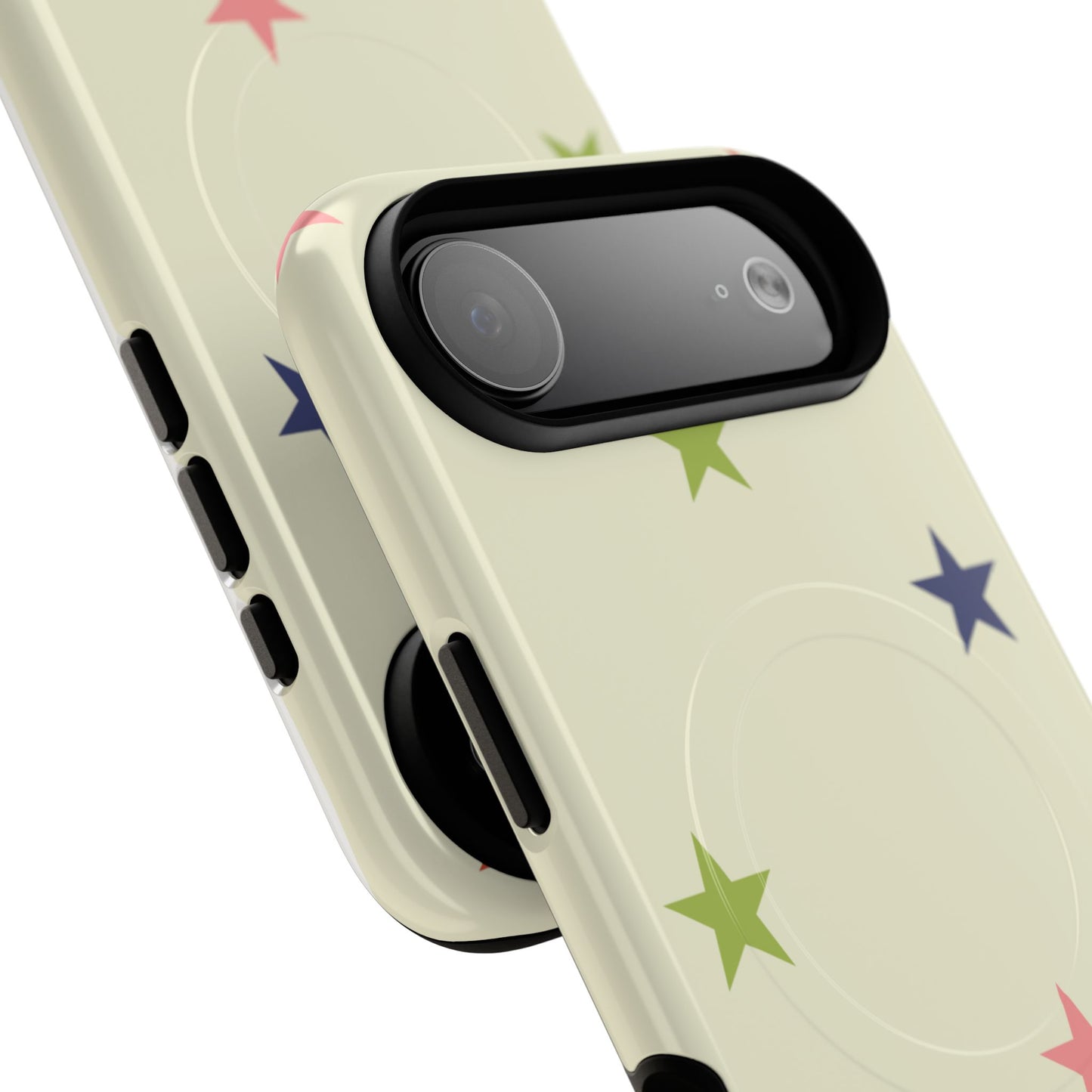 Magnetic Tough Phone Case — Colorful Star Pattern Protective iPhone Cover