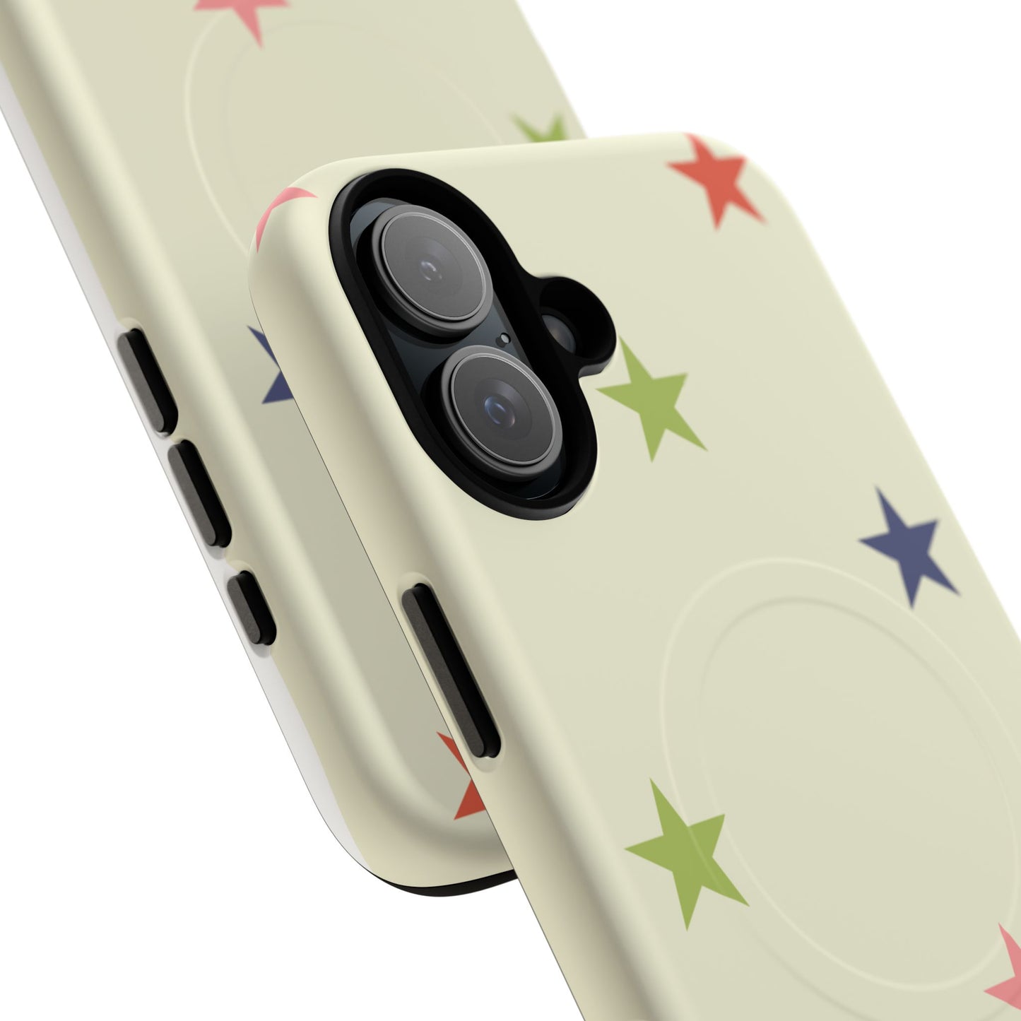 Magnetic Tough Phone Case — Colorful Star Pattern Protective iPhone Cover