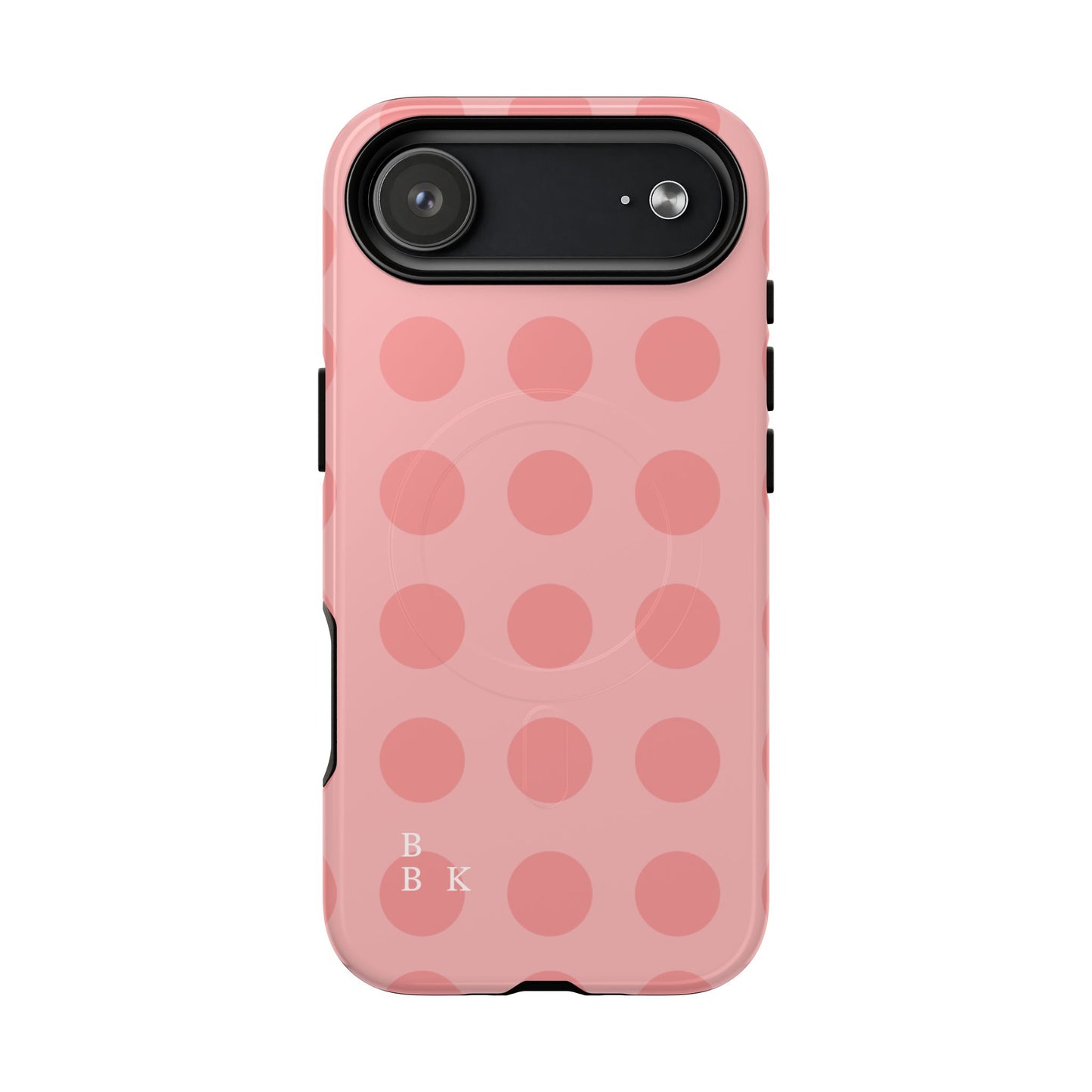 Magnetic Phone Case — Pink Polka Dot Tough Protective Cover