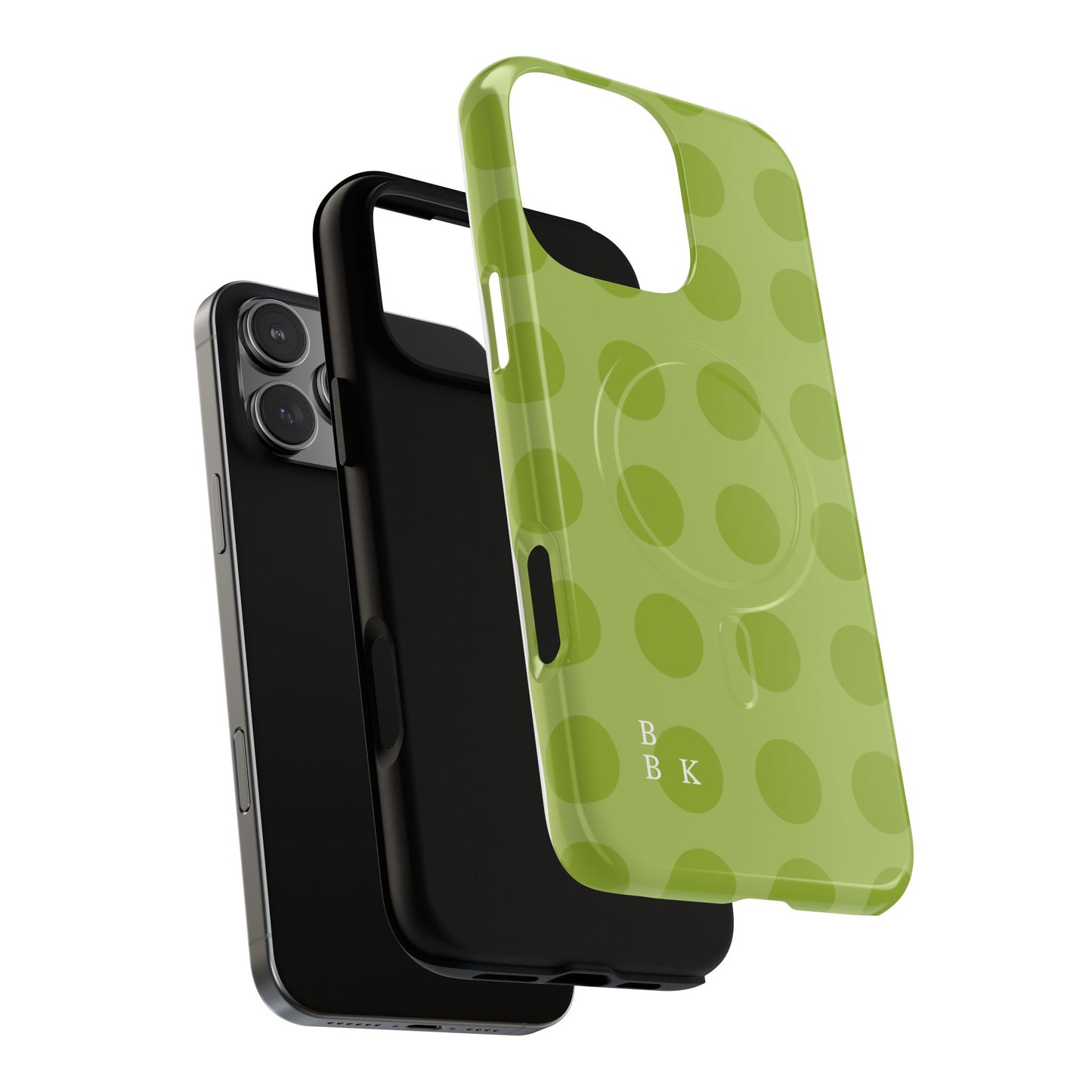 Green Polka Dot Tough Magnetic Phone Case — Slim Magnetic Protective Cover