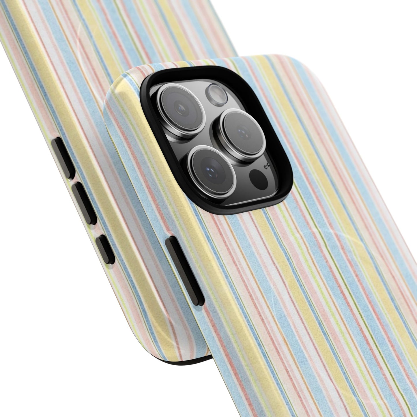 Striped Pastel Phone Case — Tough Magnetic Protection