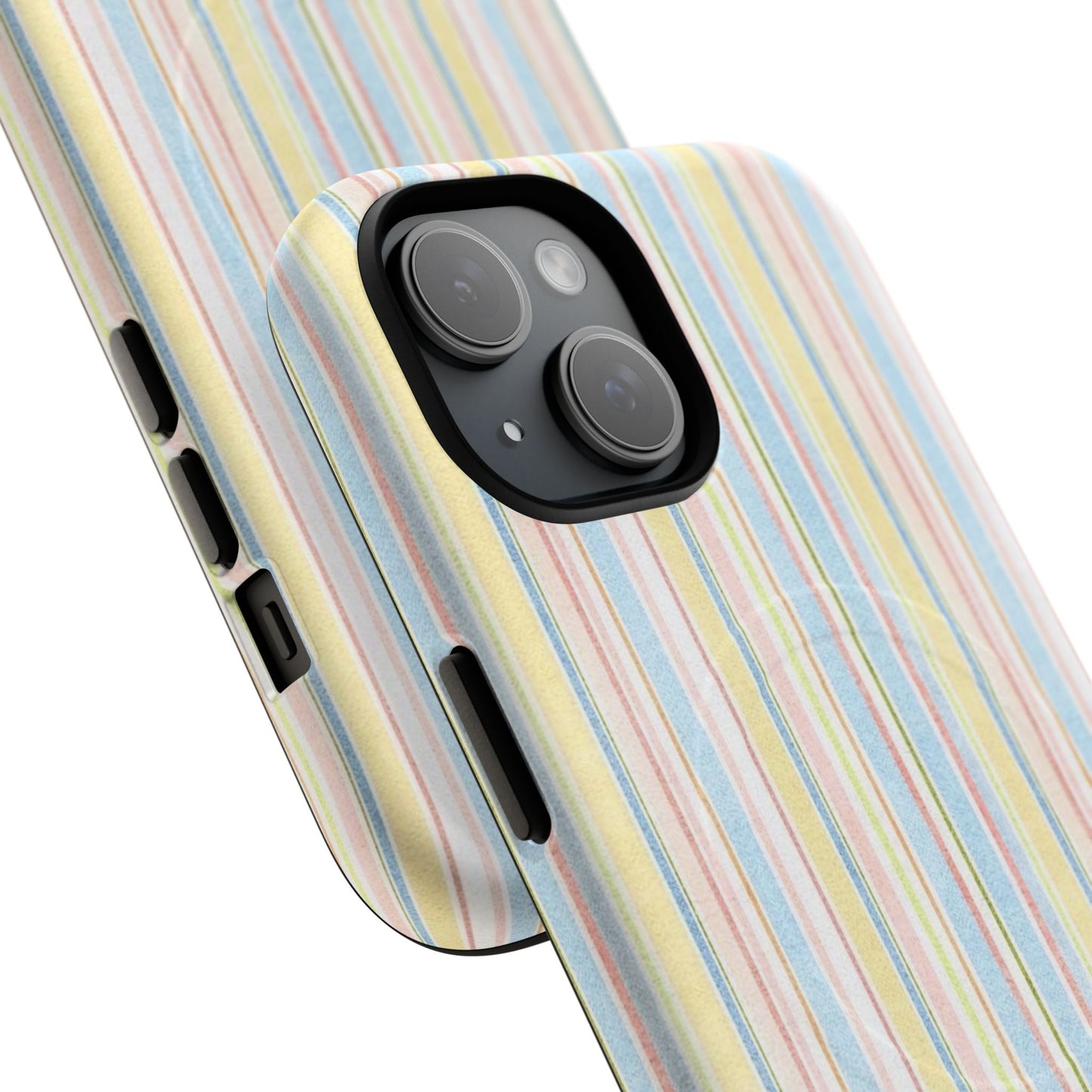 Striped Pastel Phone Case — Tough Magnetic Protection