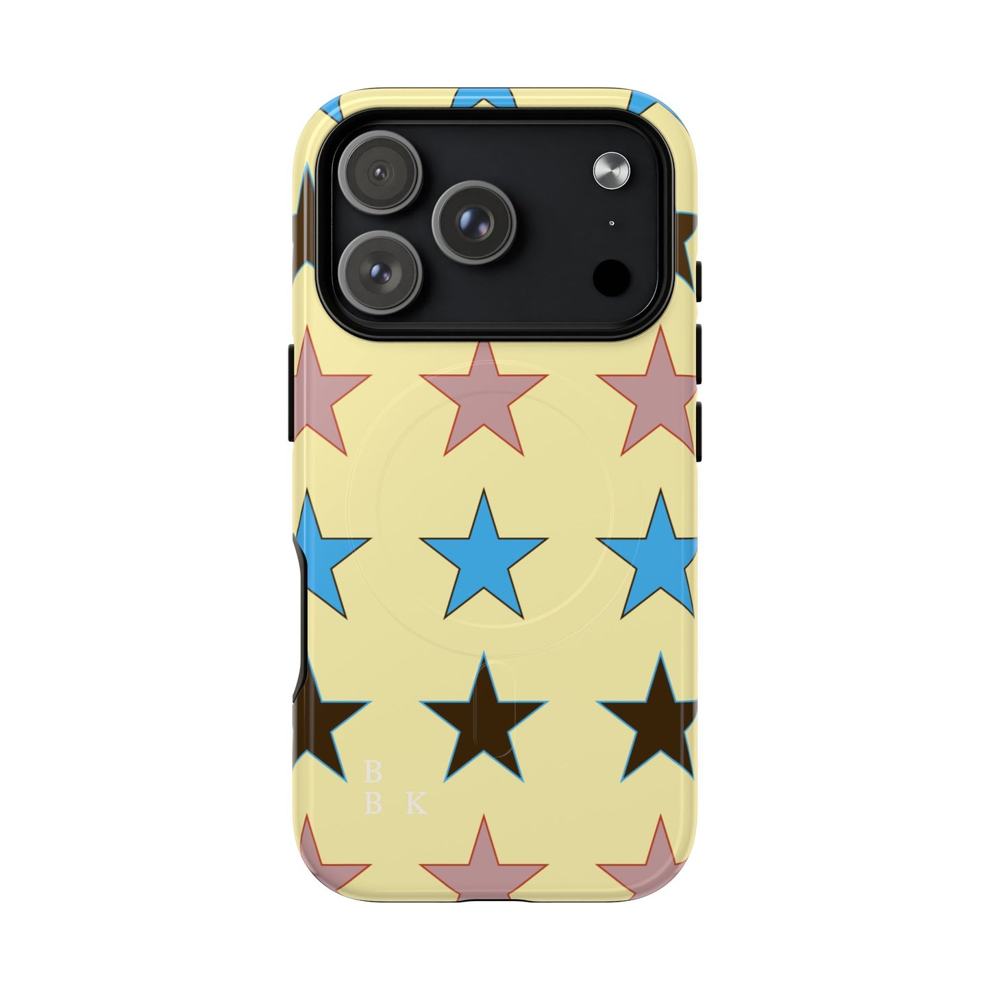 Star Pattern Tough Magnetic Phone Case — Colorful Retro Stars Protective Cover