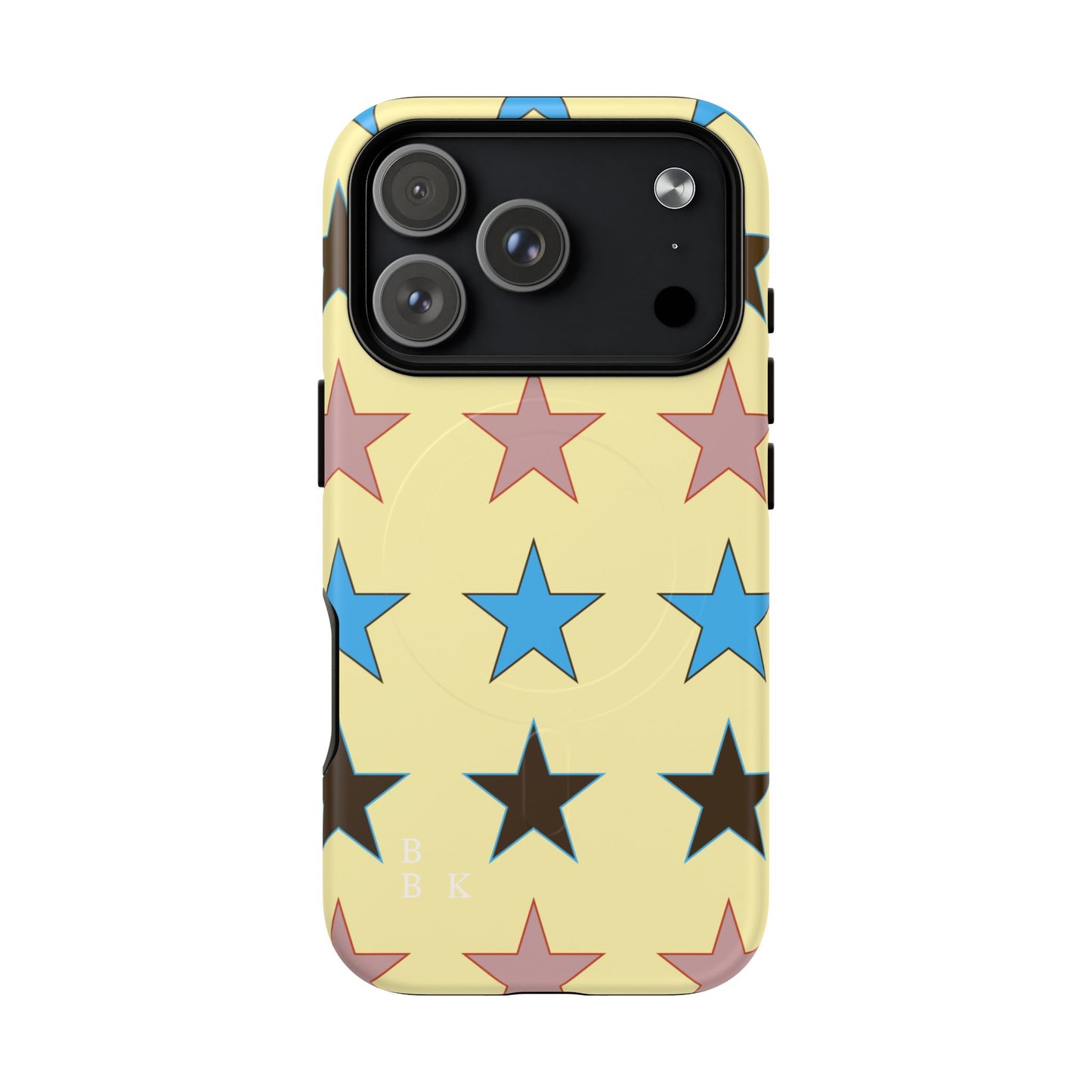 Star Pattern Tough Magnetic Phone Case — Colorful Retro Stars Protective Cover
