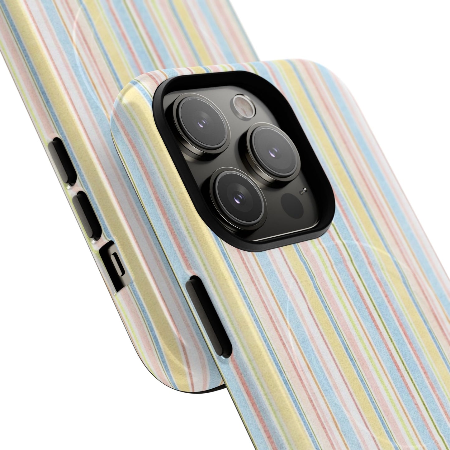Striped Pastel Phone Case — Tough Magnetic Protection