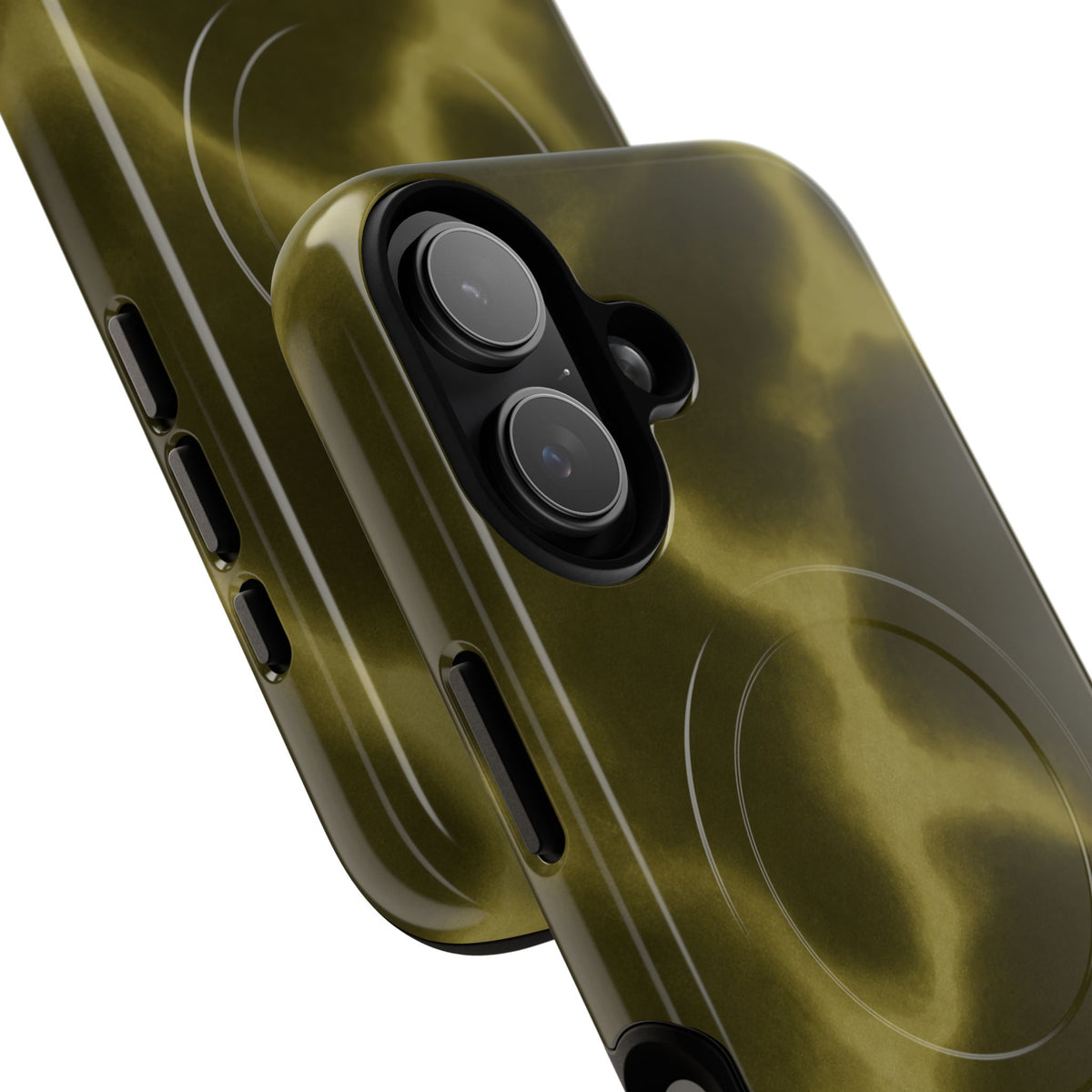 Olive Smoke Magnetic Phone Case — Tough Protective MagSafe-Compatible Cover