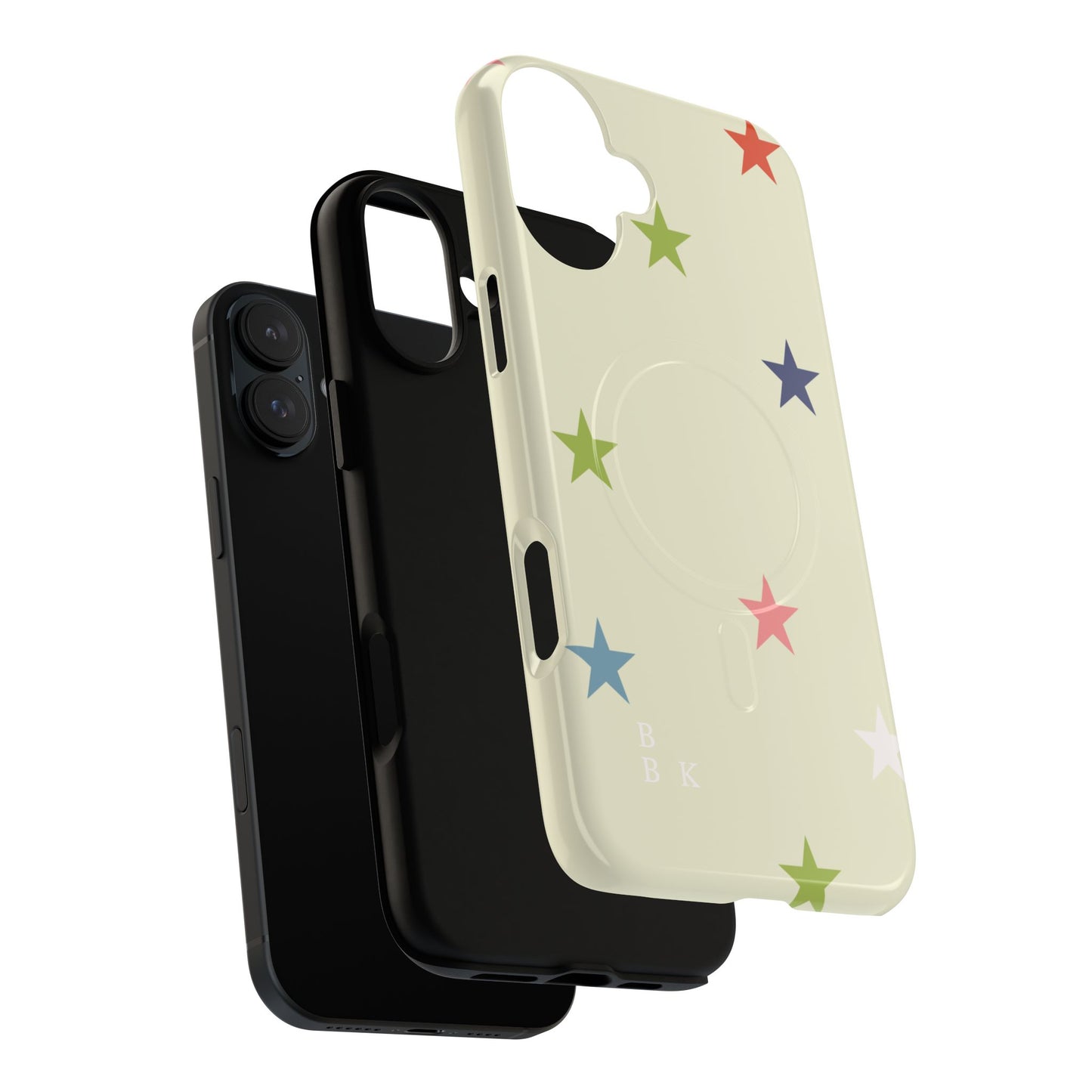 Magnetic Tough Phone Case — Colorful Star Pattern Protective iPhone Cover