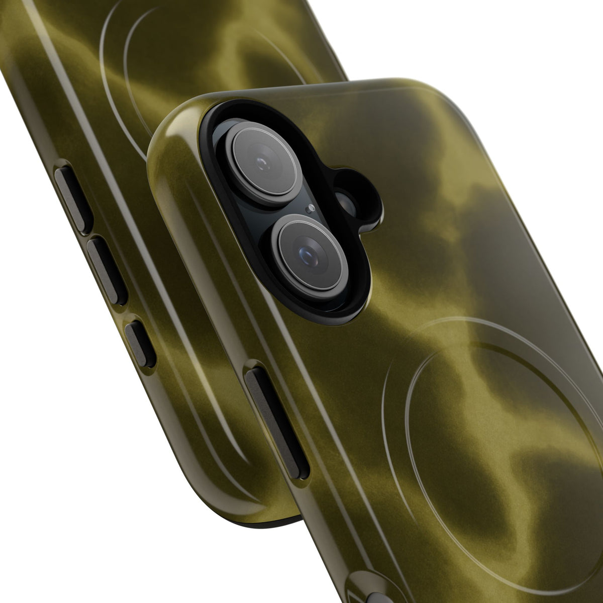 Olive Smoke Magnetic Phone Case — Tough Protective MagSafe-Compatible Cover