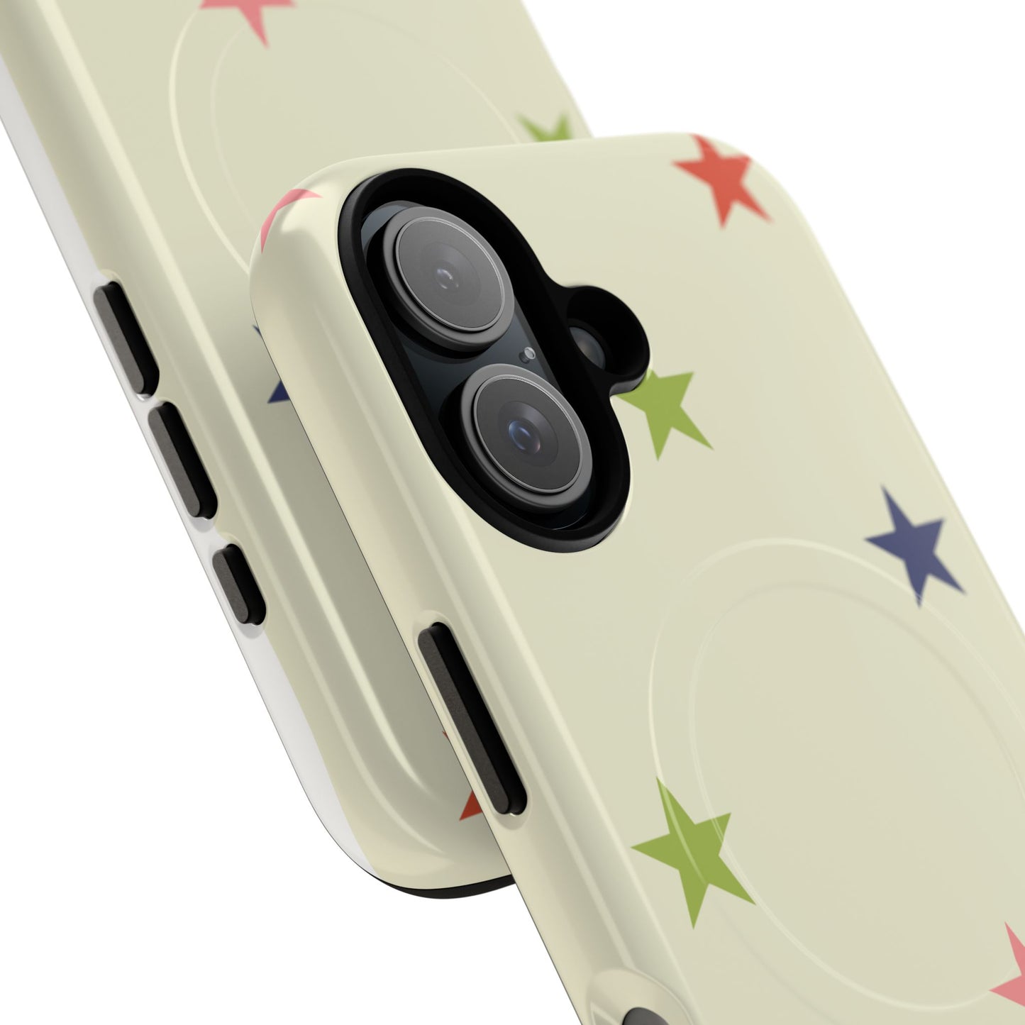 Magnetic Tough Phone Case — Colorful Star Pattern Protective iPhone Cover