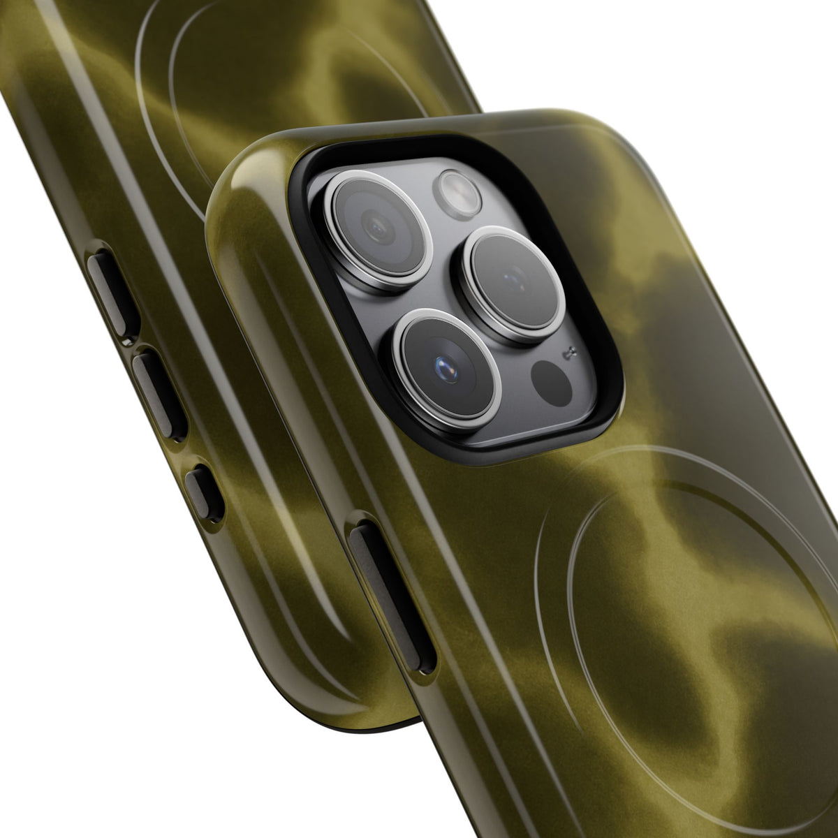 Olive Smoke Magnetic Phone Case — Tough Protective MagSafe-Compatible Cover