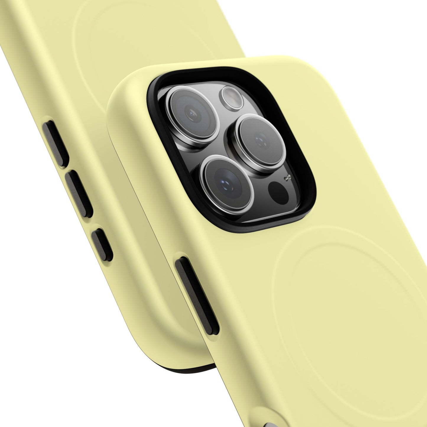 MagSafe Tough Phone Case — Slim Magnetic Protective Case (Pastel Yellow)