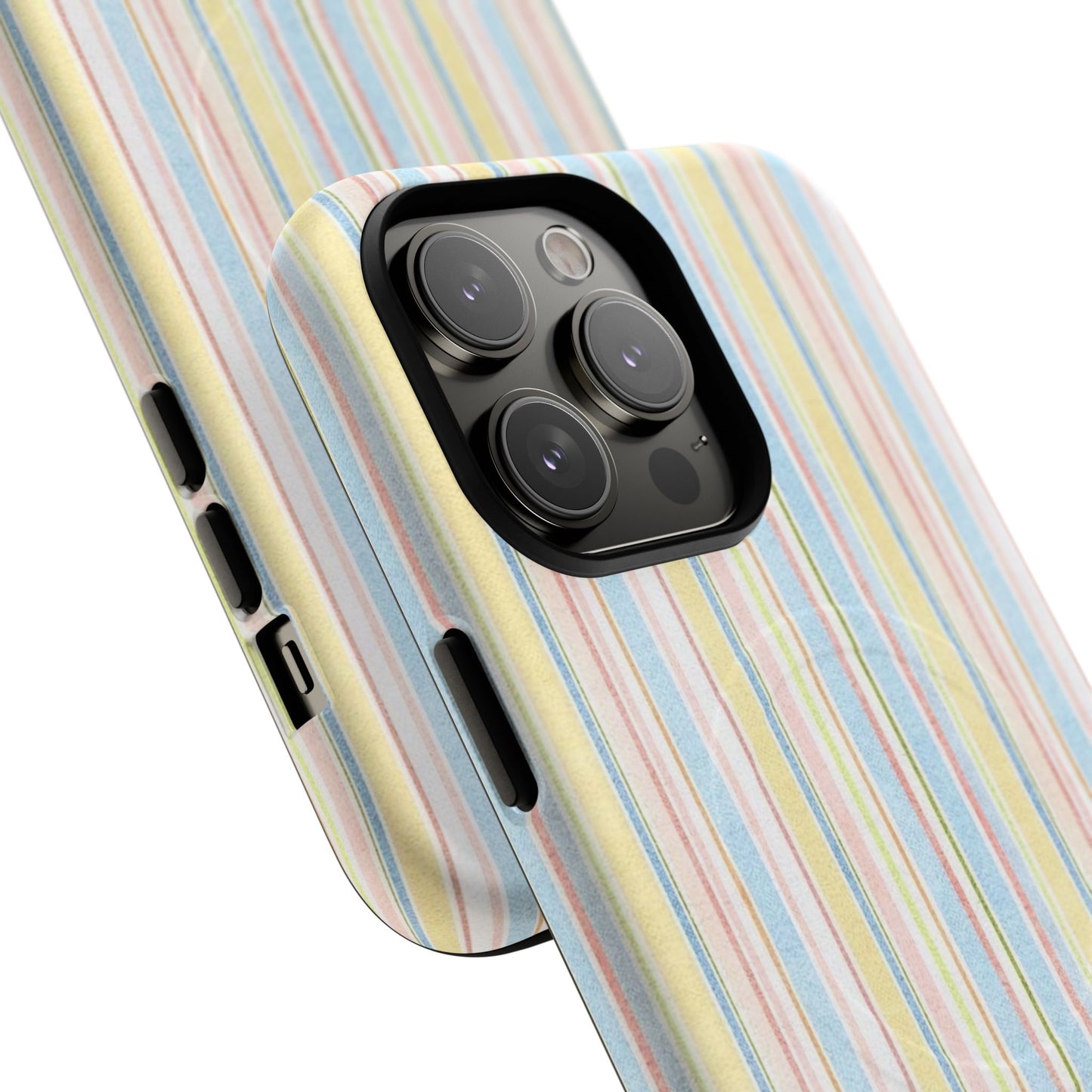 Striped Pastel Phone Case — Tough Magnetic Protection