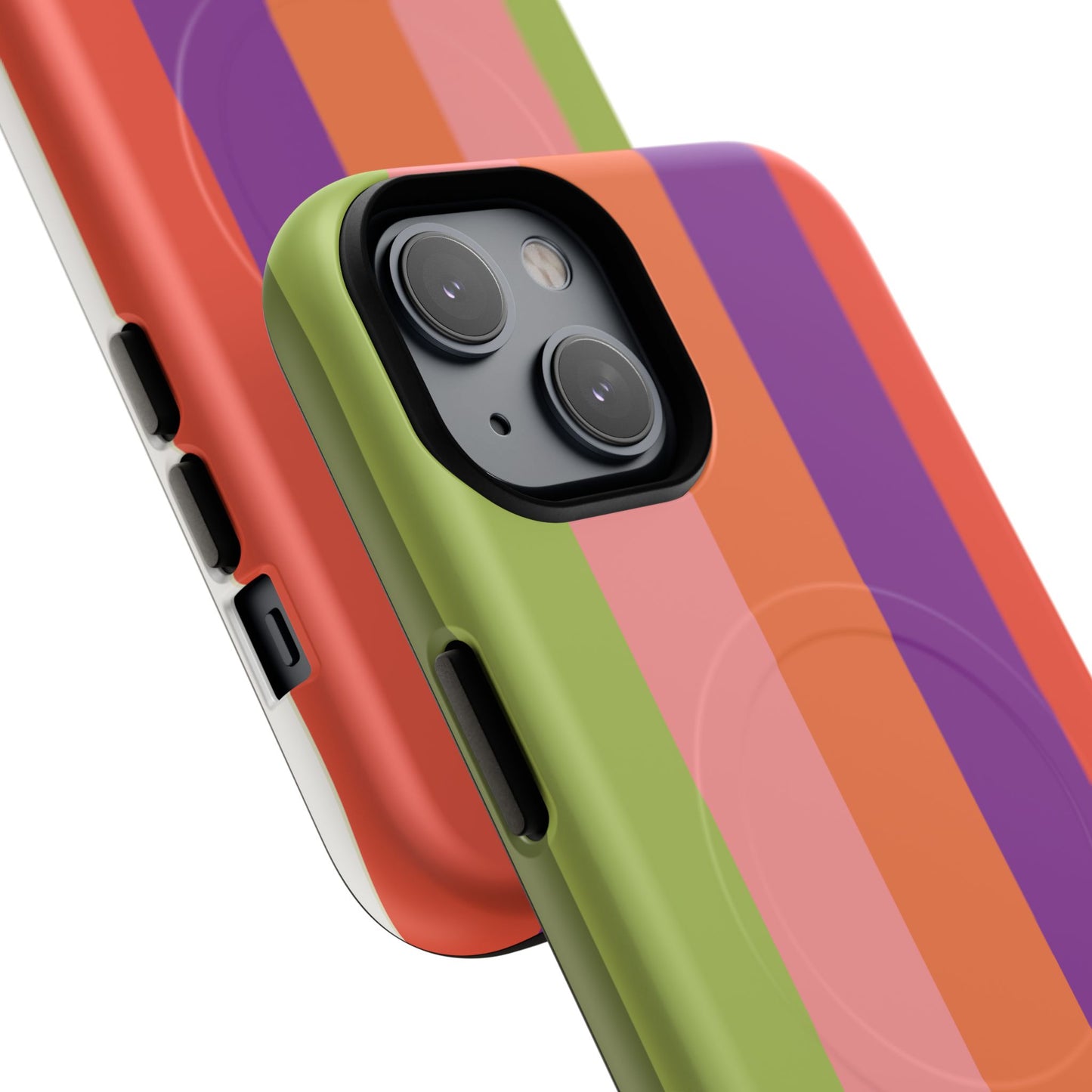 Bold Retro Stripe Magnetic Phone Case — Tough Protective iPhone Cover
