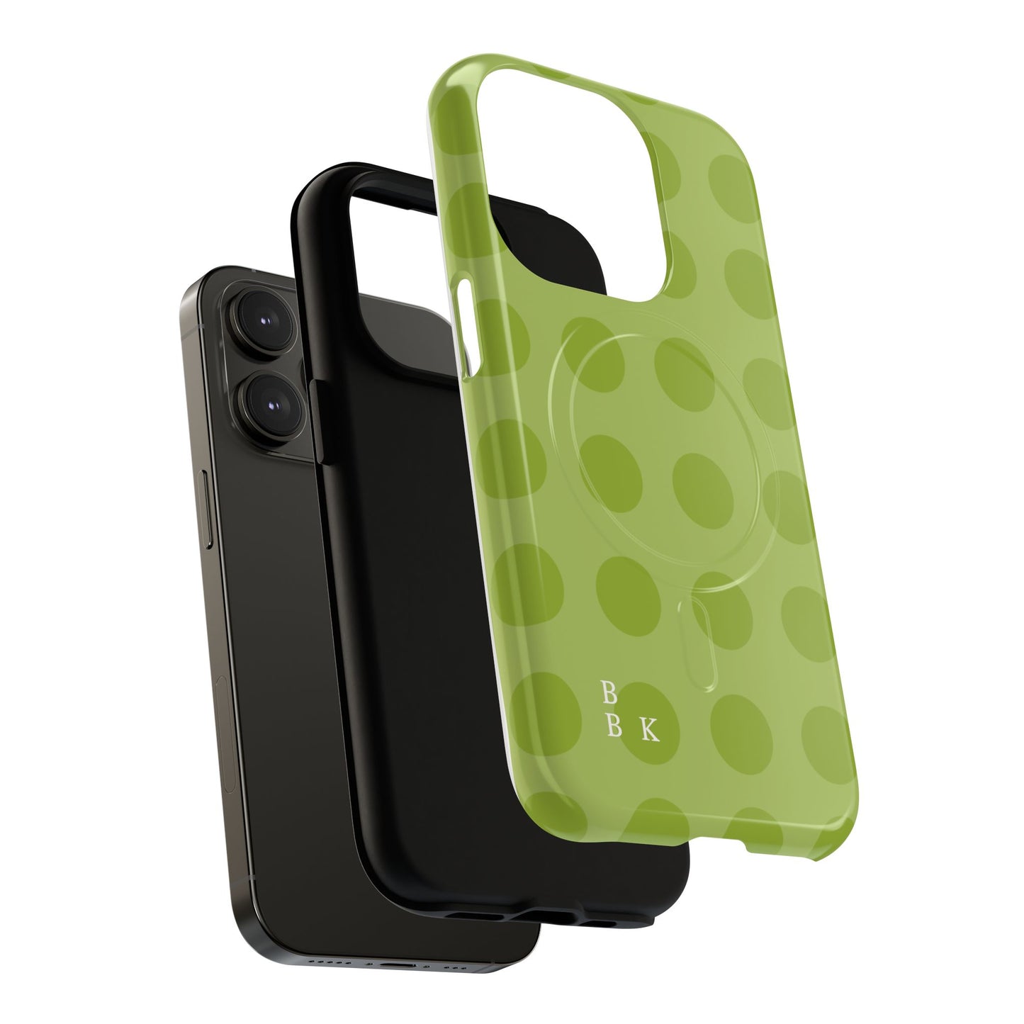 Green Polka Dot Tough Magnetic Phone Case — Slim Magnetic Protective Cover