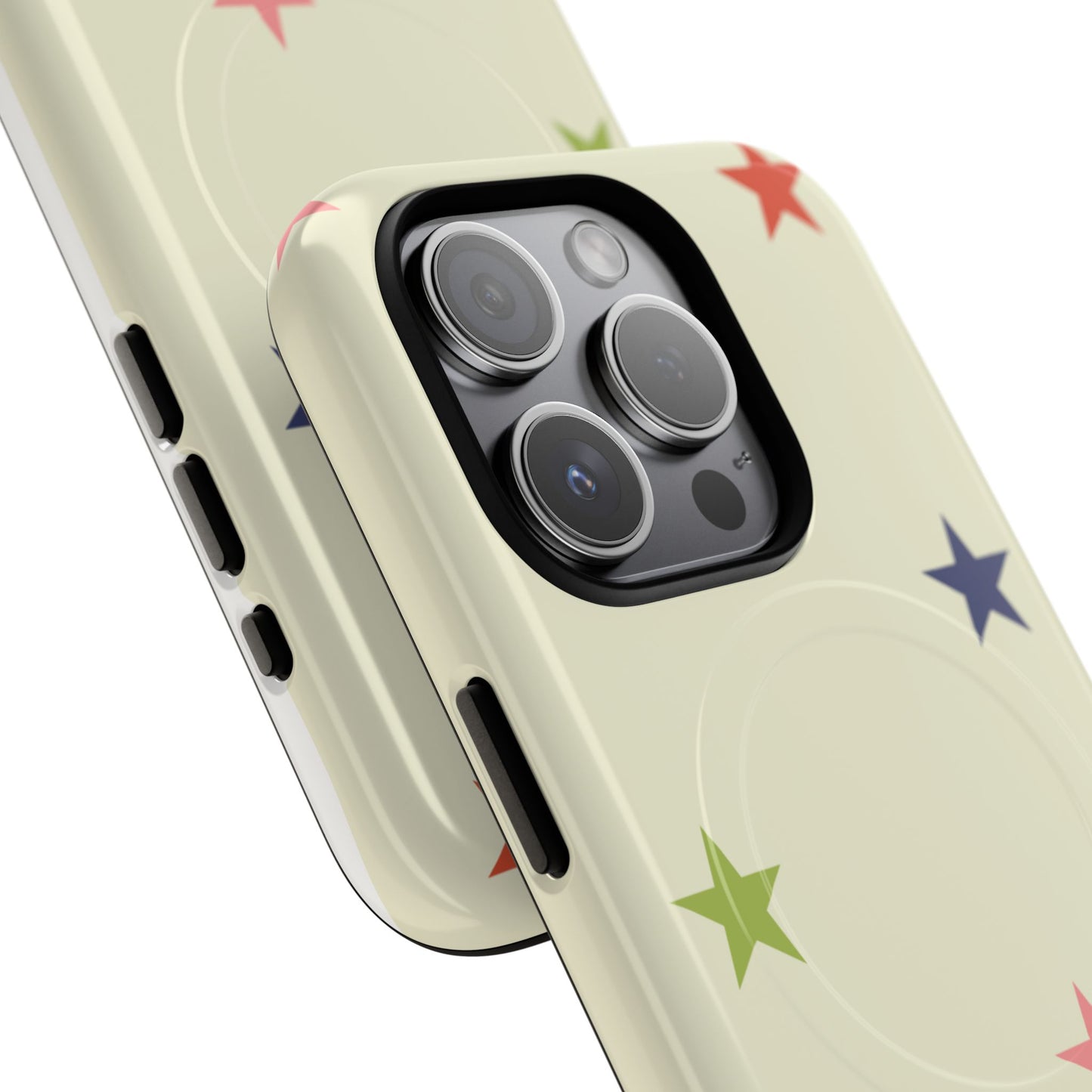 Magnetic Tough Phone Case — Colorful Star Pattern Protective iPhone Cover