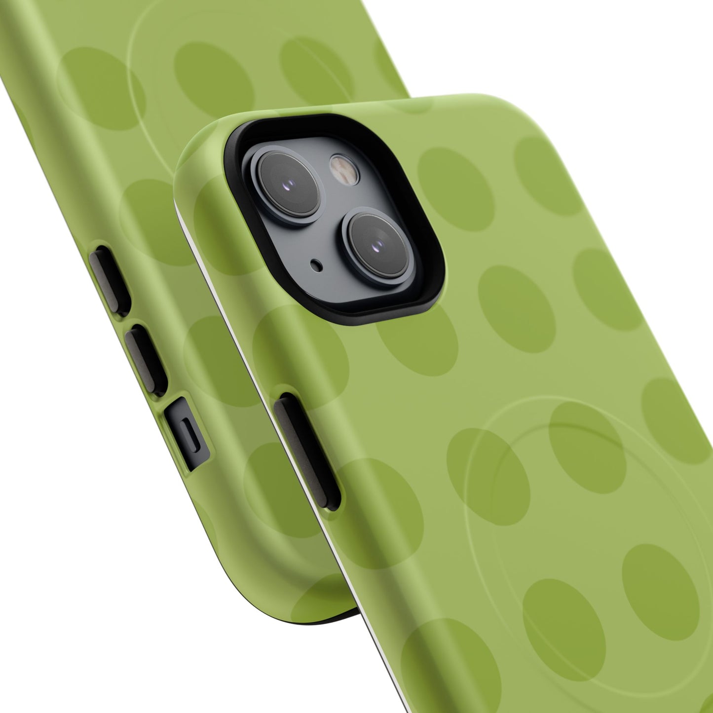 Green Polka Dot Tough Magnetic Phone Case — Slim Magnetic Protective Cover
