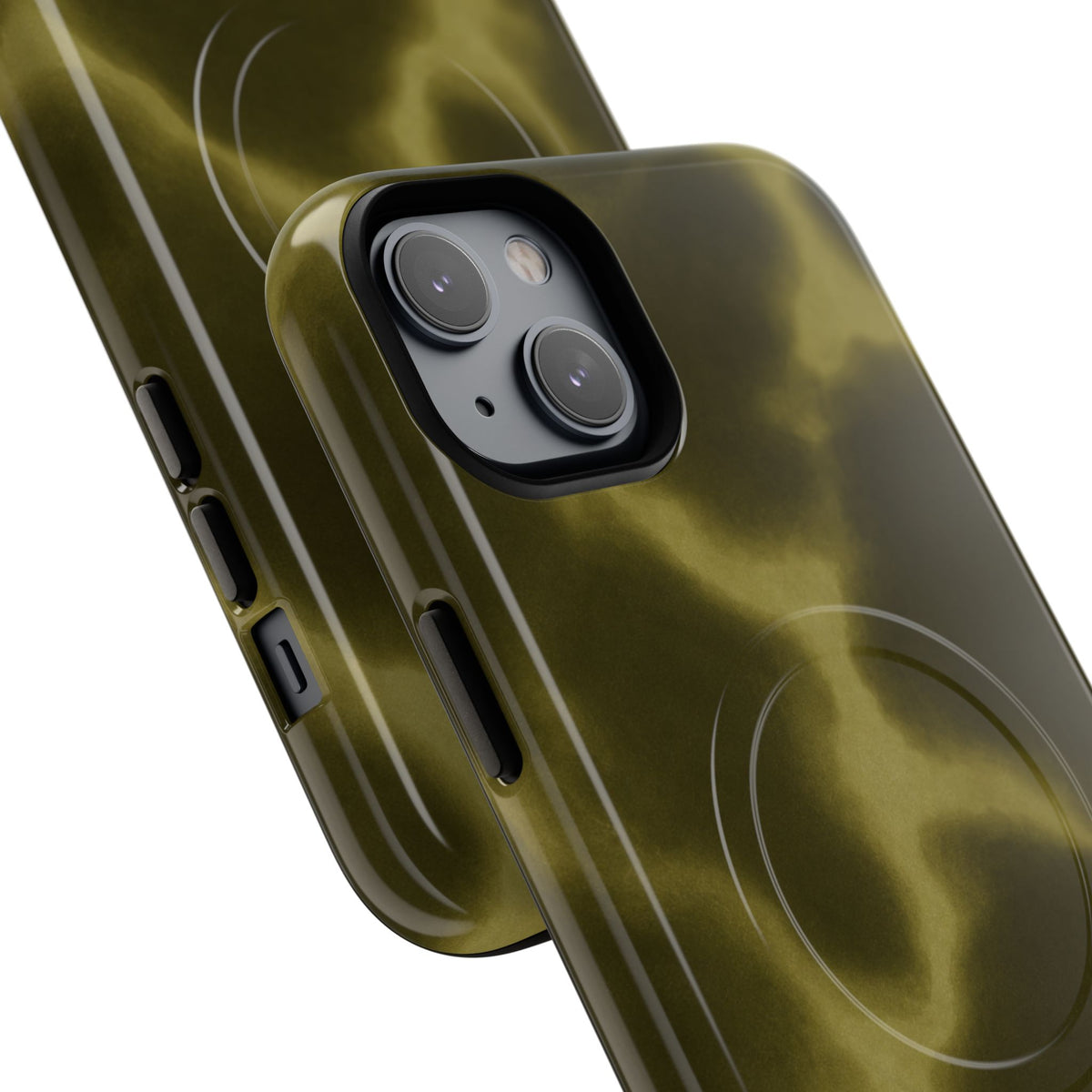 Olive Smoke Magnetic Phone Case — Tough Protective MagSafe-Compatible Cover