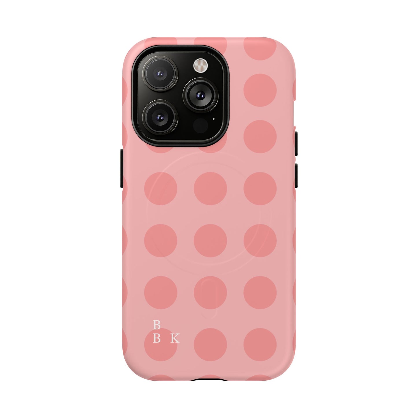 Magnetic Phone Case — Pink Polka Dot Tough Protective Cover
