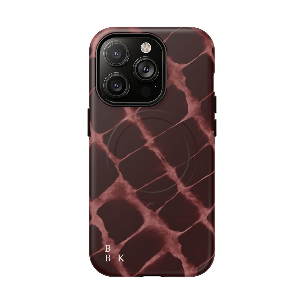 Magnetic Phone Case — Burgundy Marble Tough Protective Cover