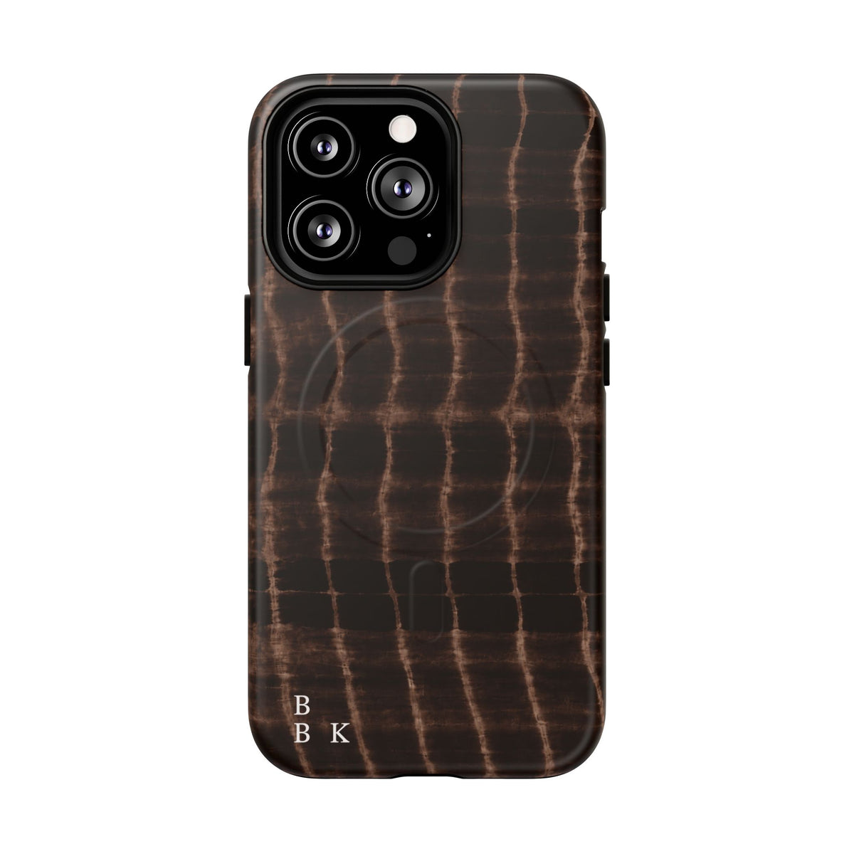 MagSafe Phone Case — Brown Croc Pattern Tough Magnetic Case