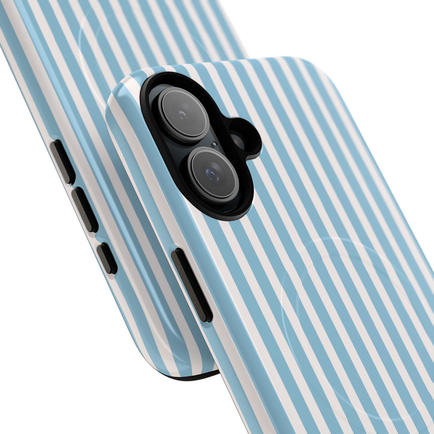 MagSafe Phone Case — Blue Vertical Stripe Tough Magnetic Protective Cover