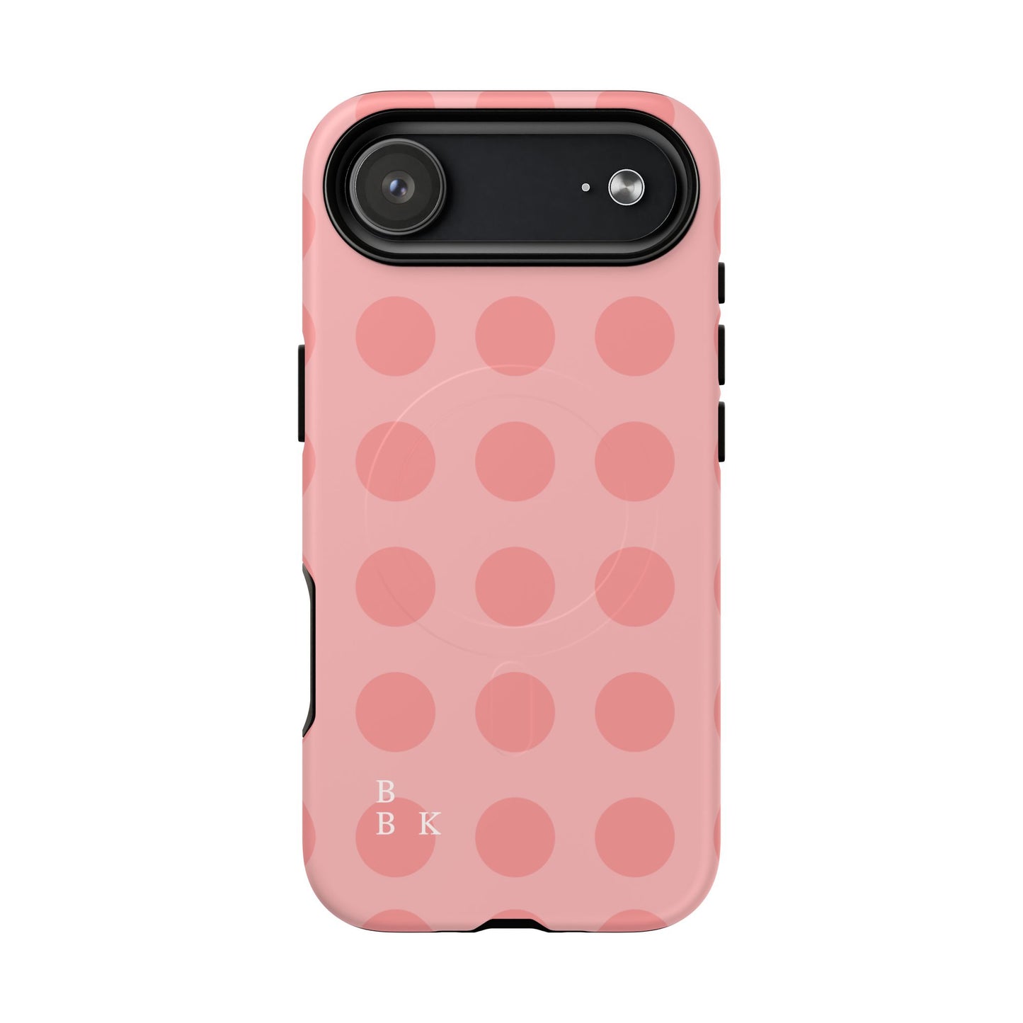 Magnetic Phone Case — Pink Polka Dot Tough Protective Cover