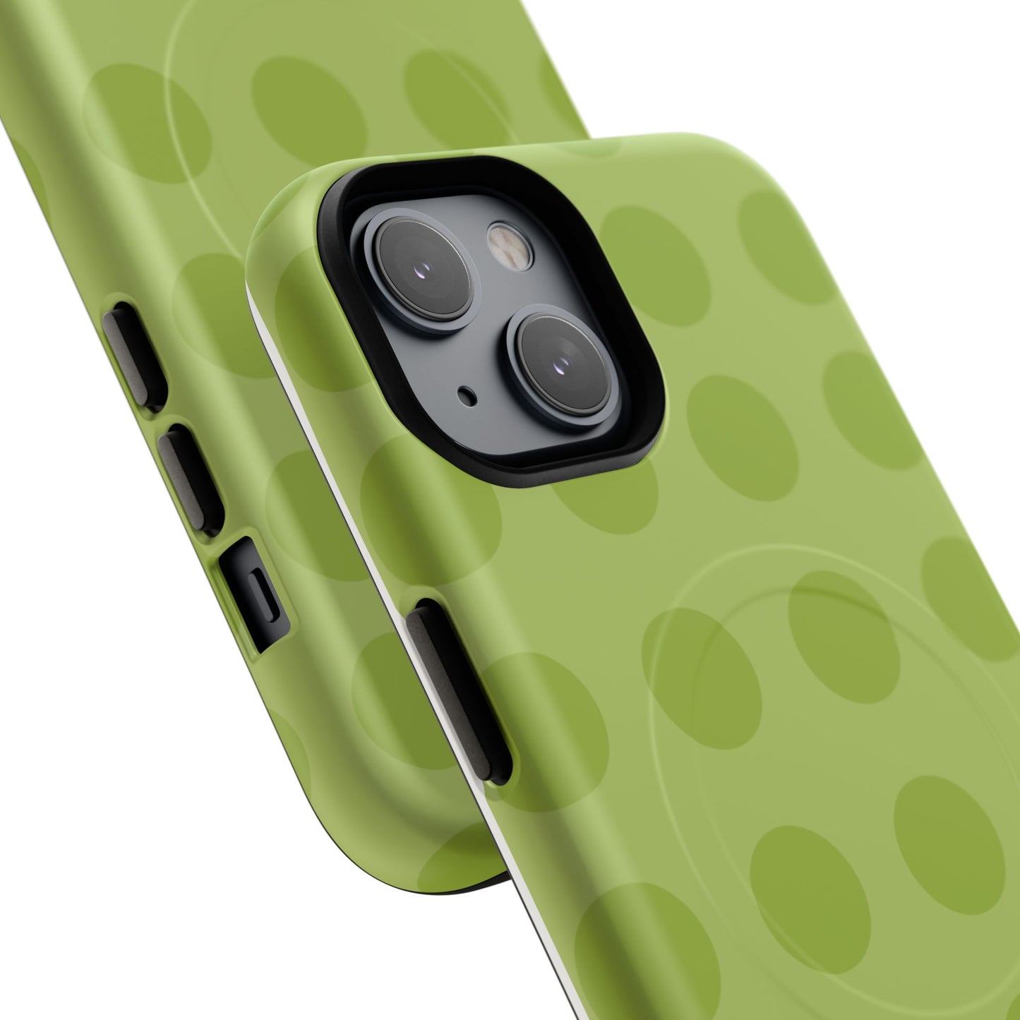 Green Polka Dot Tough Magnetic Phone Case — Slim Magnetic Protective Cover