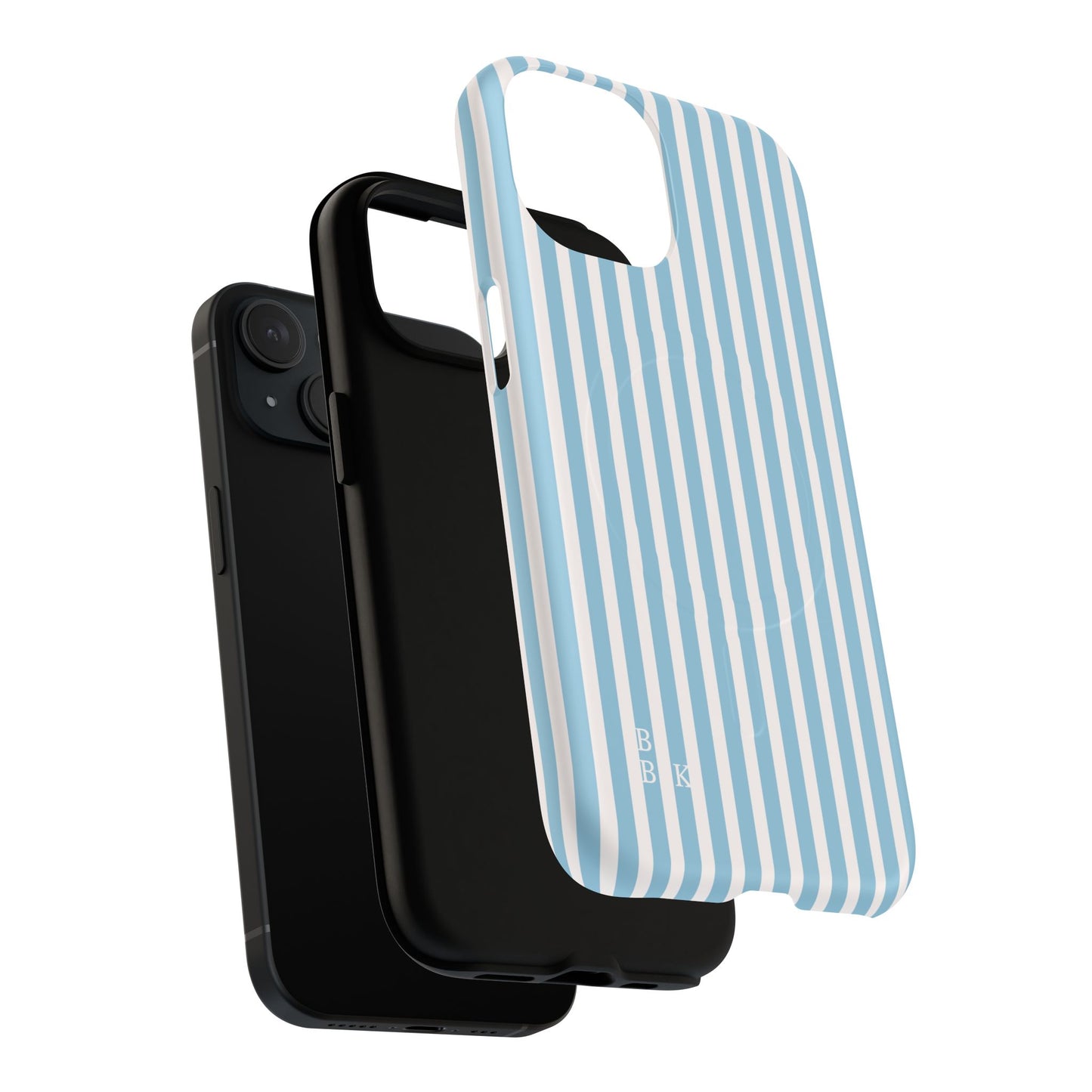 MagSafe Phone Case — Blue Vertical Stripe Tough Magnetic Protective Cover