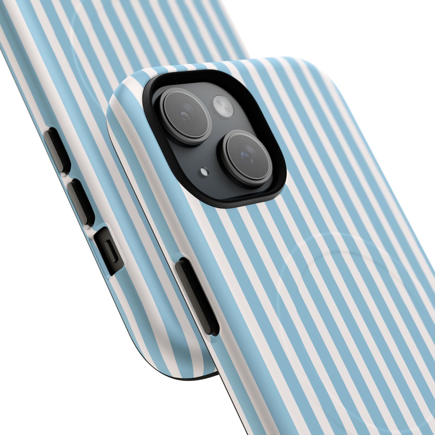 MagSafe Phone Case — Blue Vertical Stripe Tough Magnetic Protective Cover