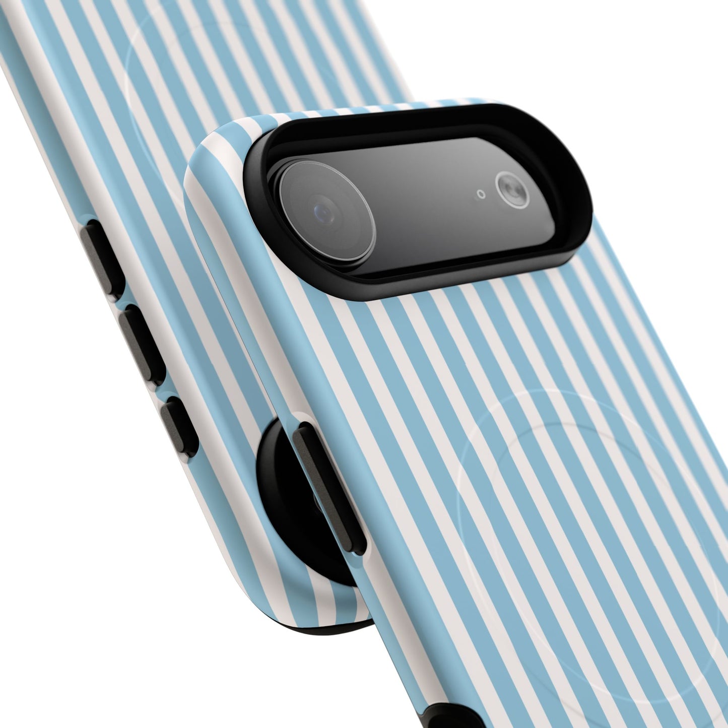 MagSafe Phone Case — Blue Vertical Stripe Tough Magnetic Protective Cover