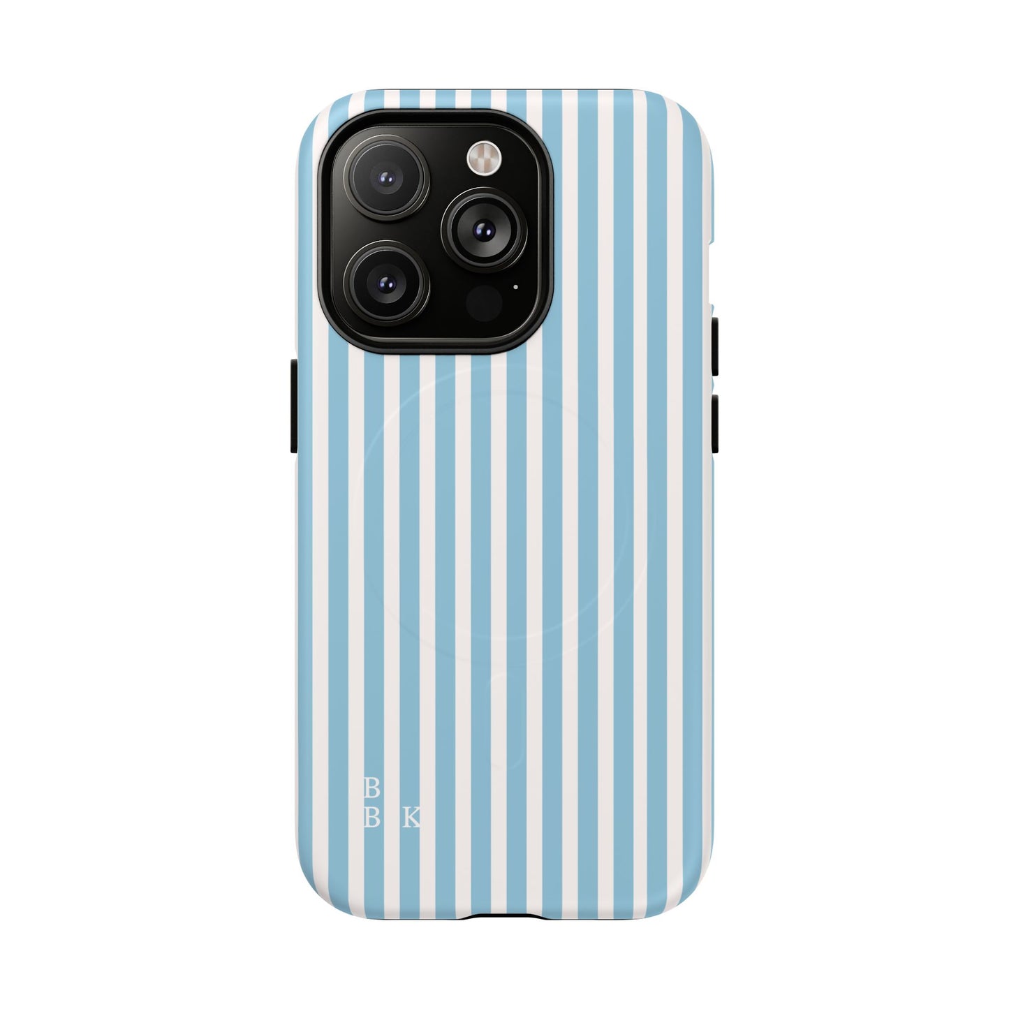 MagSafe Phone Case — Blue Vertical Stripe Tough Magnetic Protective Cover