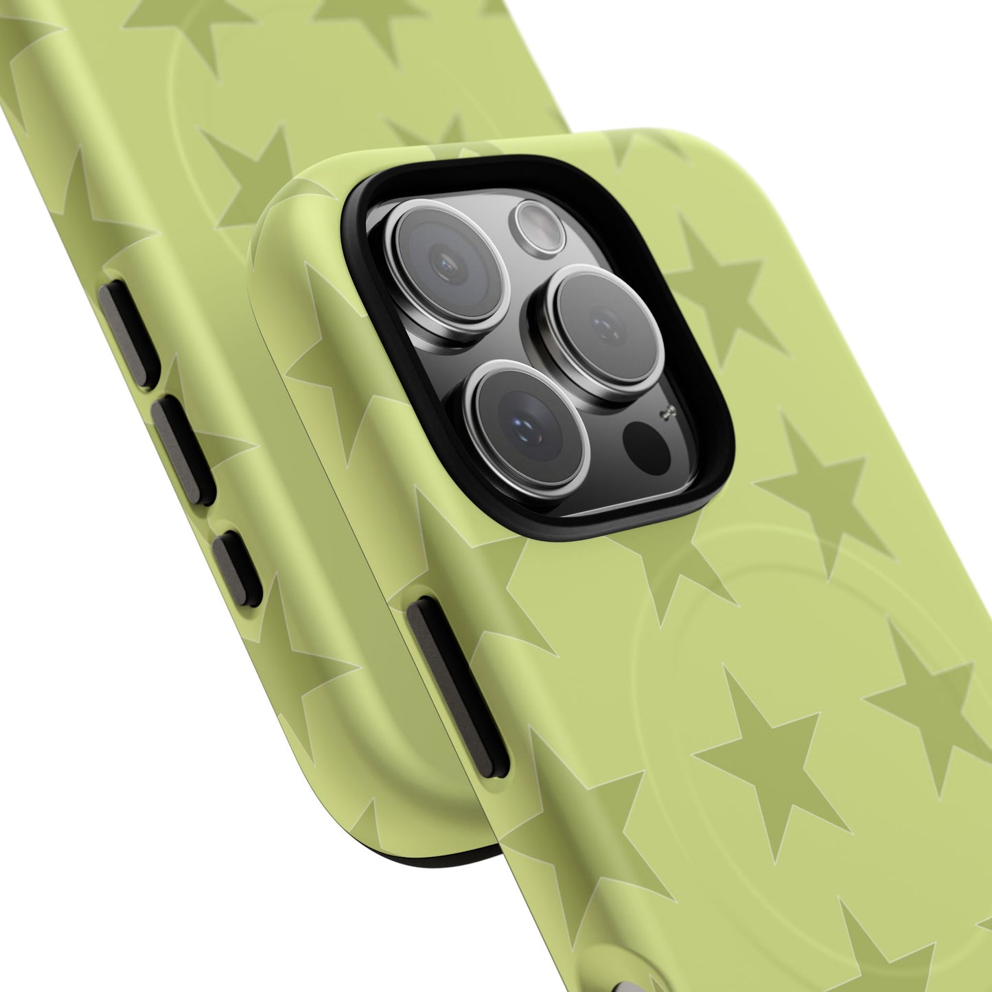 Olive Star Pattern Tough Magnetic Phone Case — Slim Protective iPhone Cover