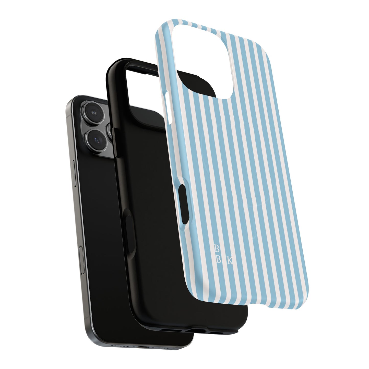 MagSafe Phone Case — Blue Vertical Stripe Tough Magnetic Protective Cover