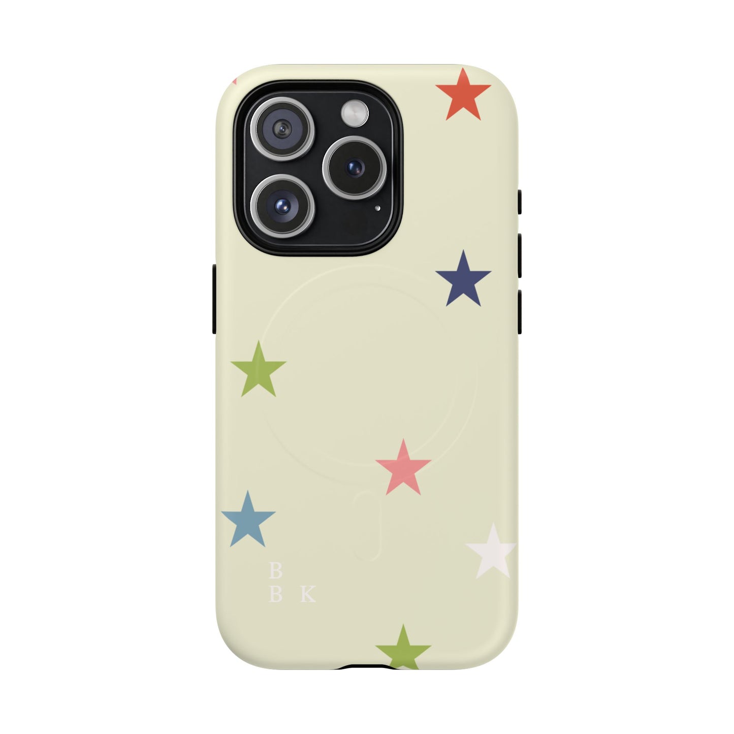Magnetic Tough Phone Case — Colorful Star Pattern Protective iPhone Cover