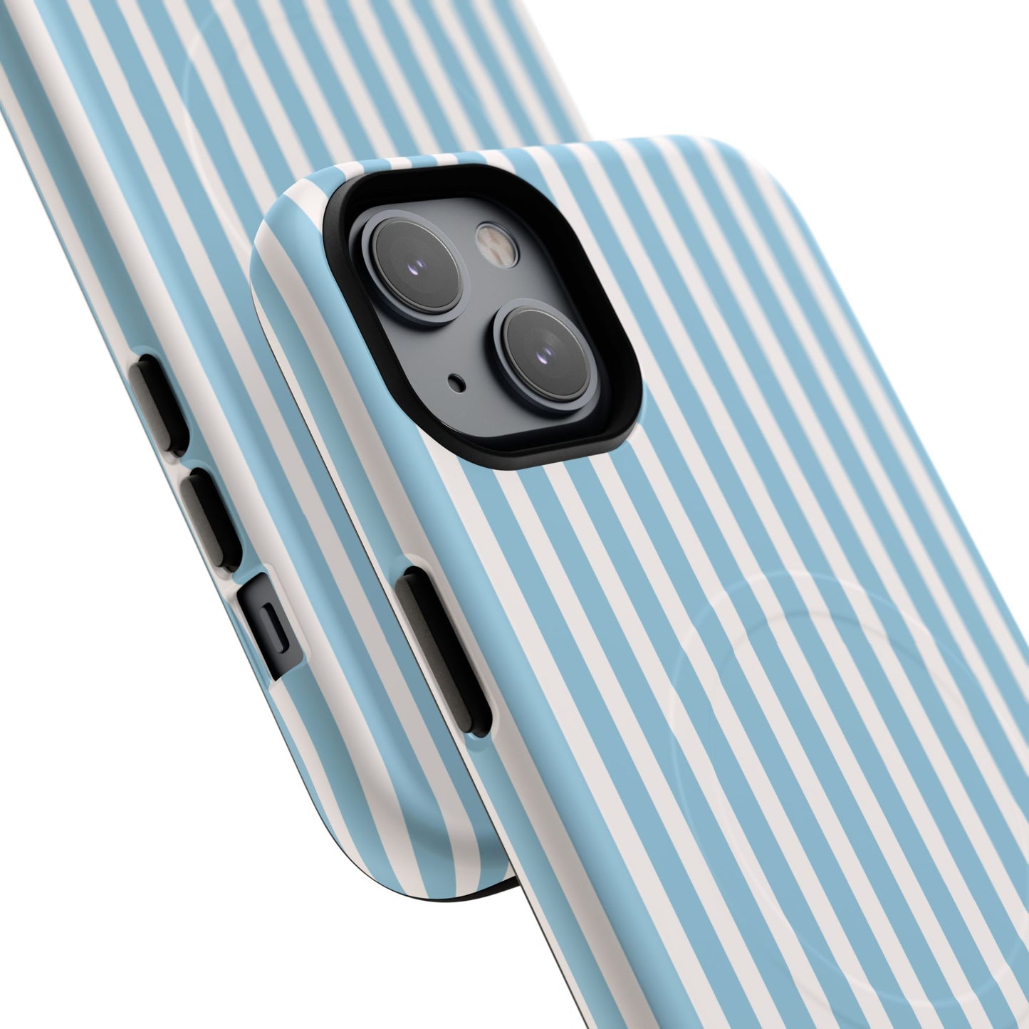 MagSafe Phone Case — Blue Vertical Stripe Tough Magnetic Protective Cover