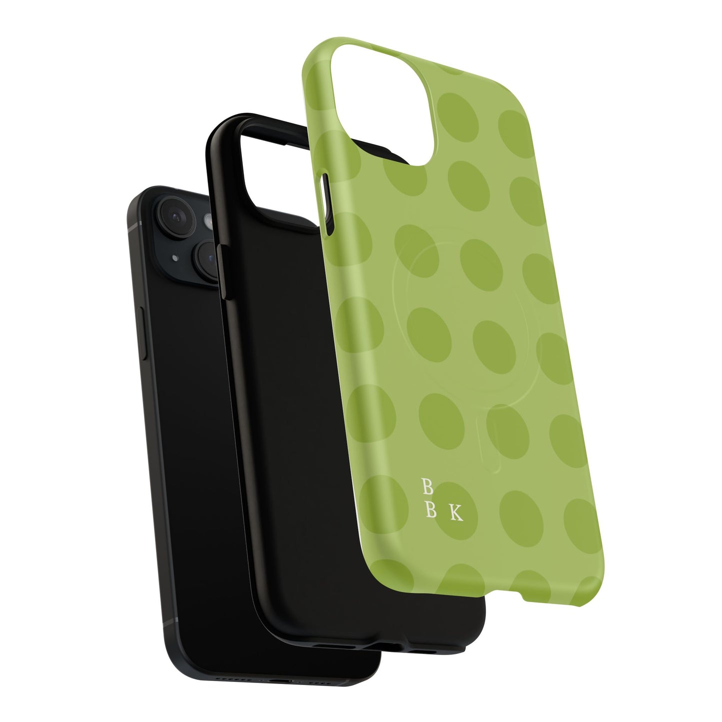 Green Polka Dot Tough Magnetic Phone Case — Slim Magnetic Protective Cover