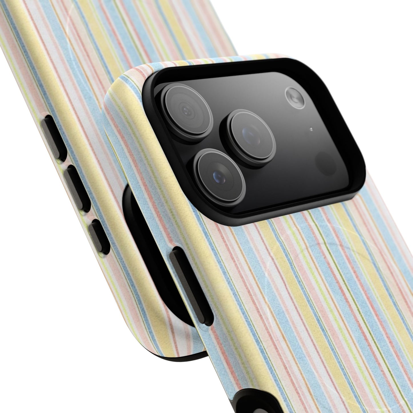Striped Pastel Phone Case — Tough Magnetic Protection